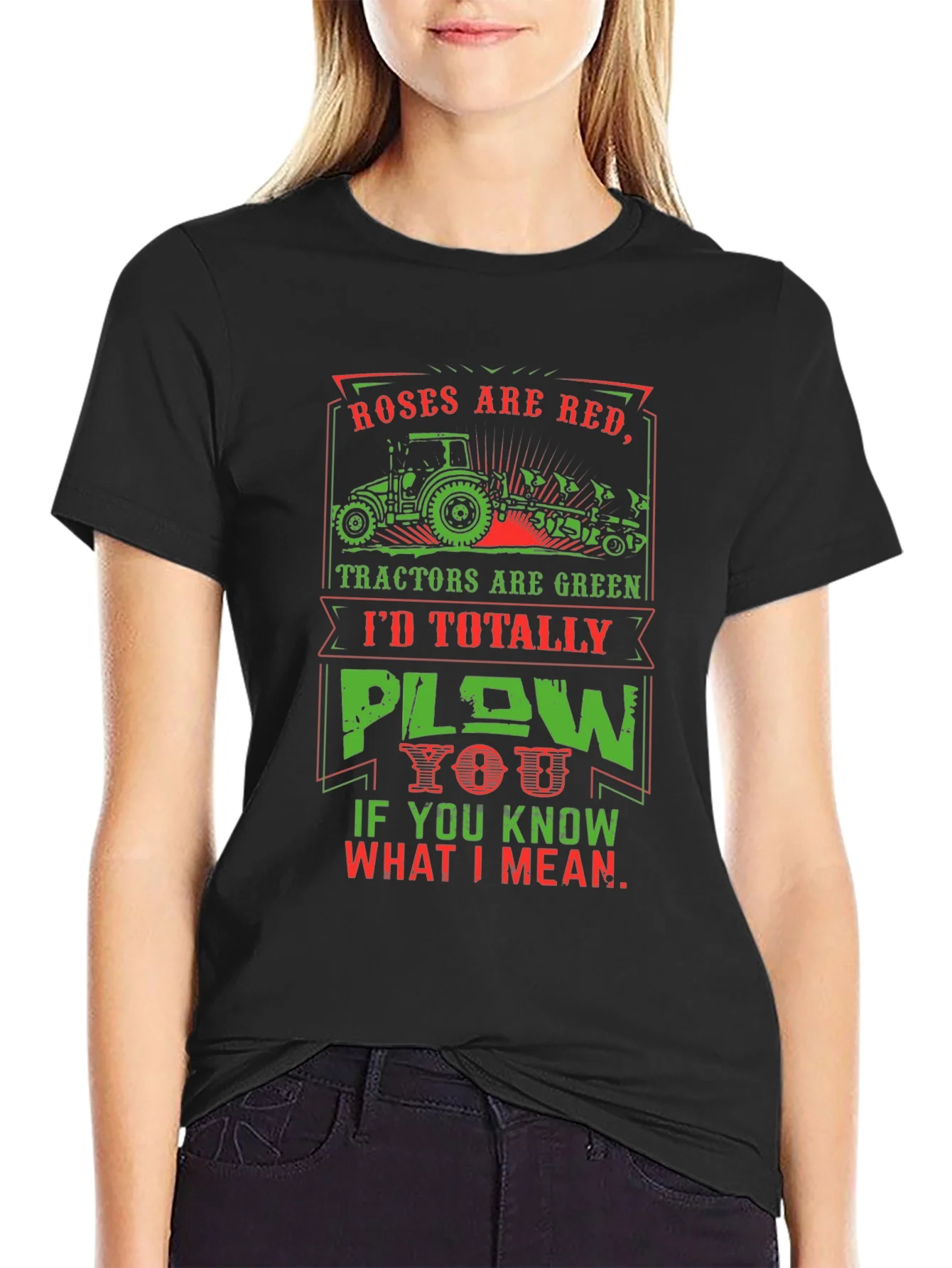 Roses are Red Tractors are Green Humor T-Shirt