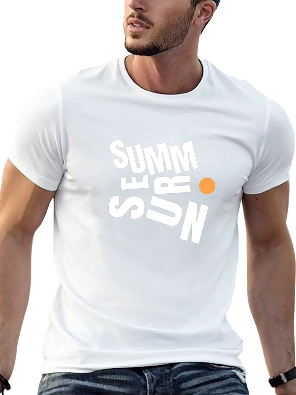 Summer Sun Graphic Black T-Shirt