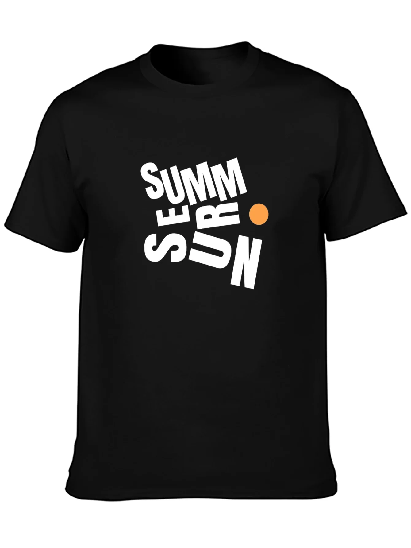 Summer Sun Graphic Black T-Shirt