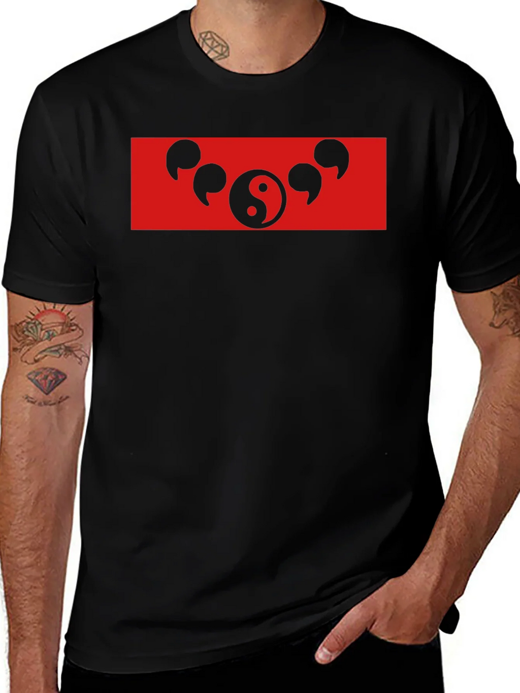 Yin Yang Sharingan T-Shirt - Anime Inspired Black Tee