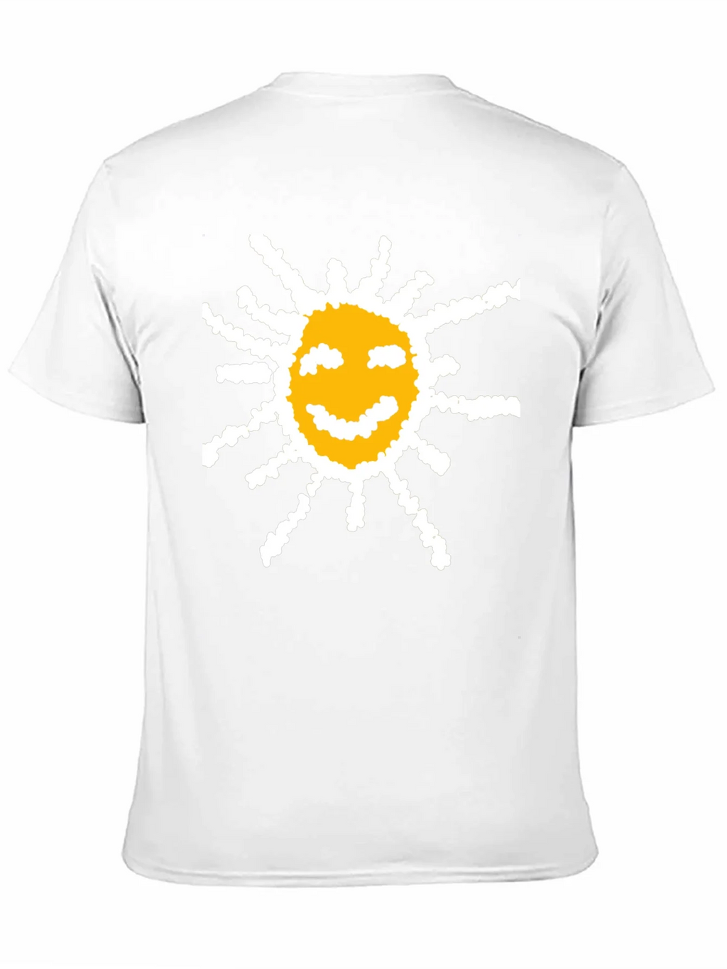 Happy Sun Graphic Tee - Black Cotton T-Shirt