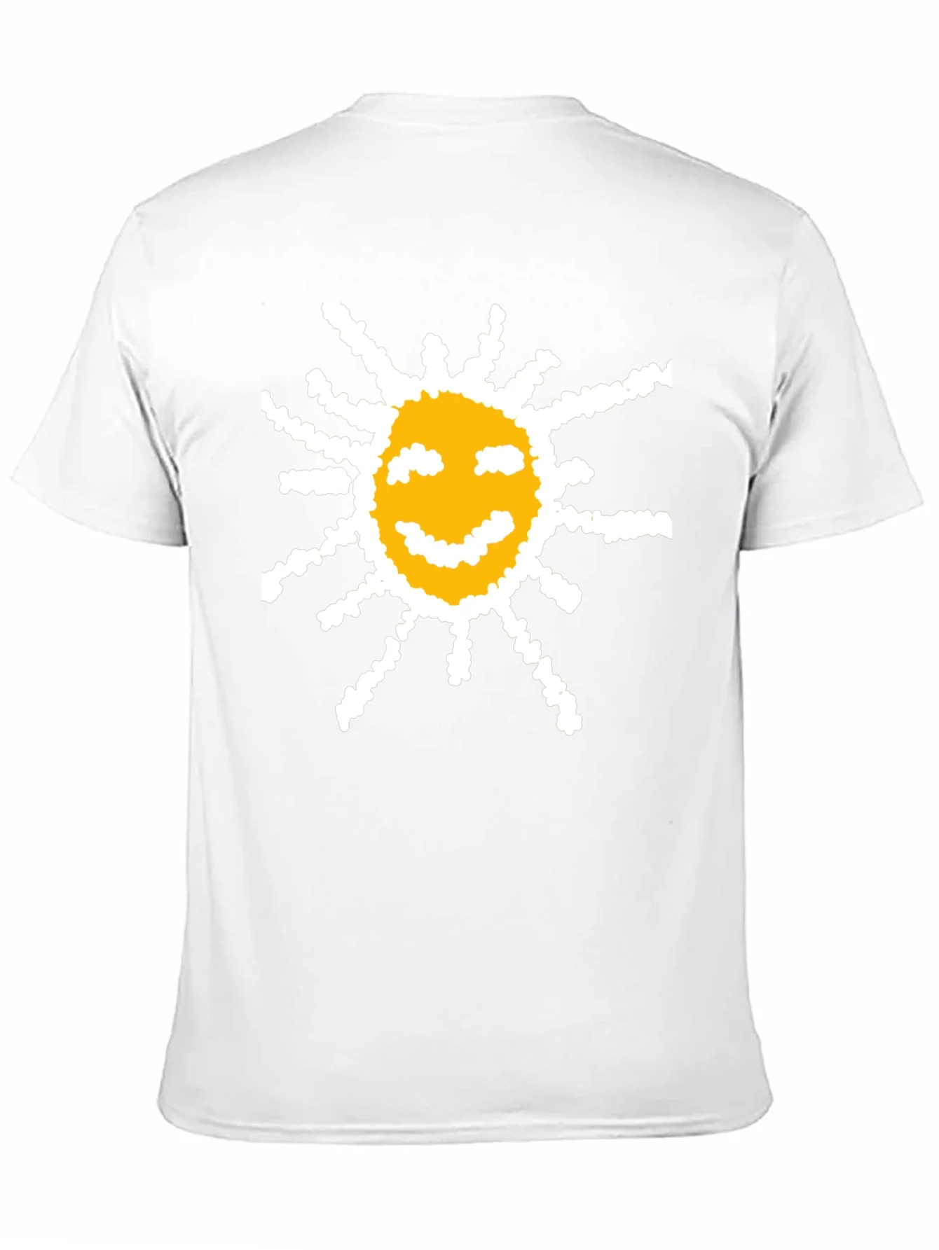 Happy Sun Graphic Tee - Black Cotton T-Shirt