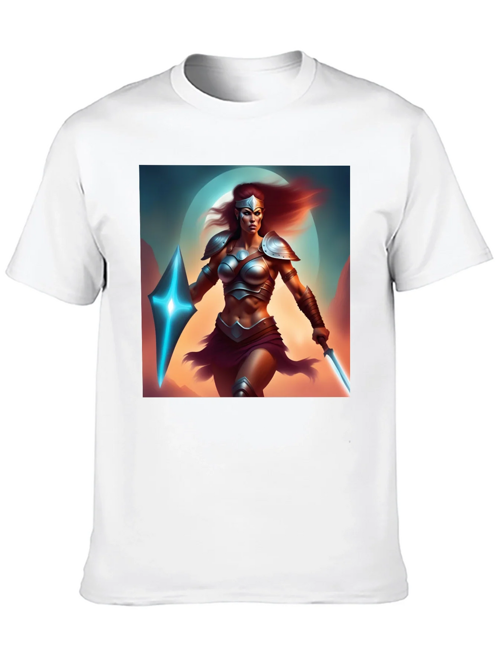 Warrior Woman Graphic Black T-Shirt