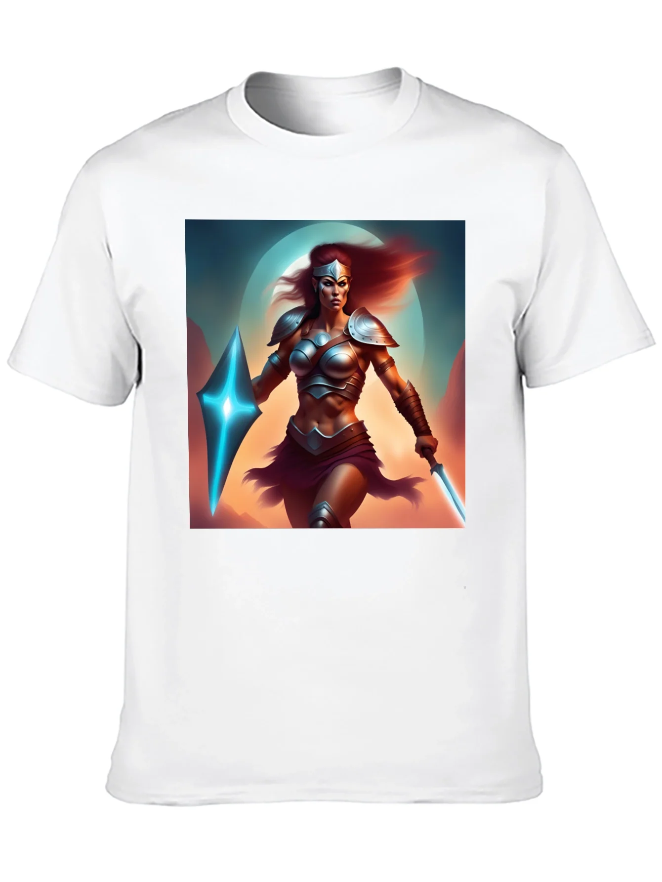 Warrior Woman Graphic Black T-Shirt