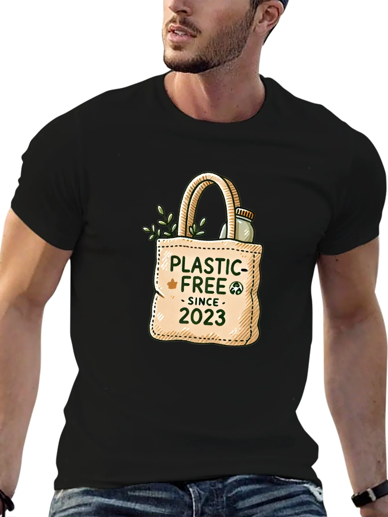Plastic-Free Since 2023 Graphic Tee - Eco Friendly Fashion