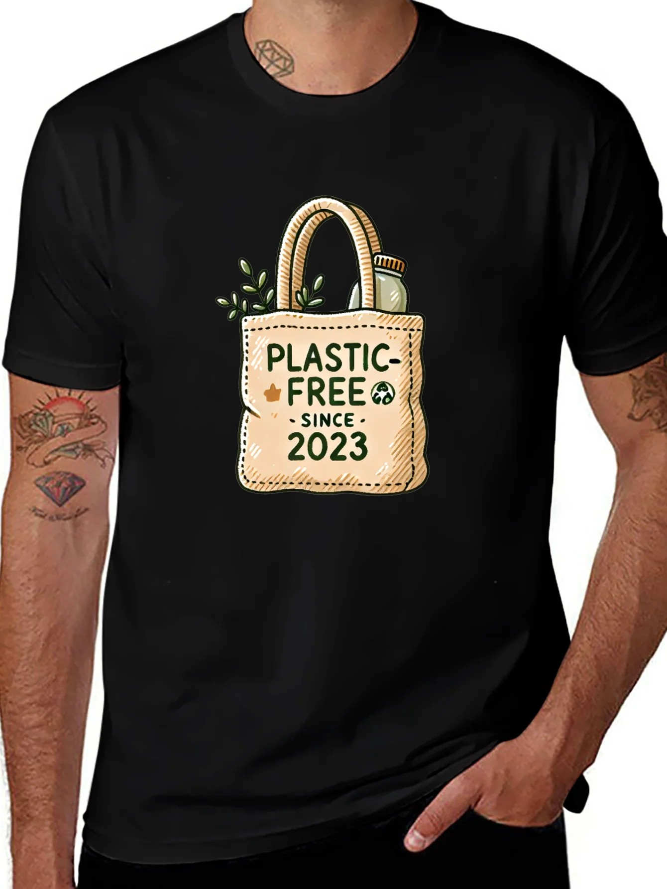 Plastic-Free Since 2023 Graphic Tee - Eco Friendly Fashion