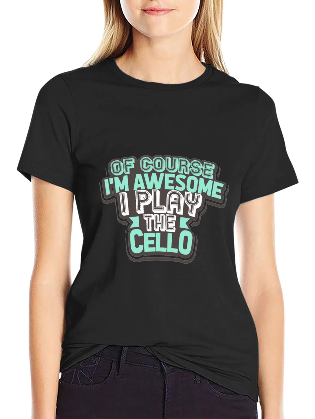 Awesome Cello Player T-Shirt - Black
