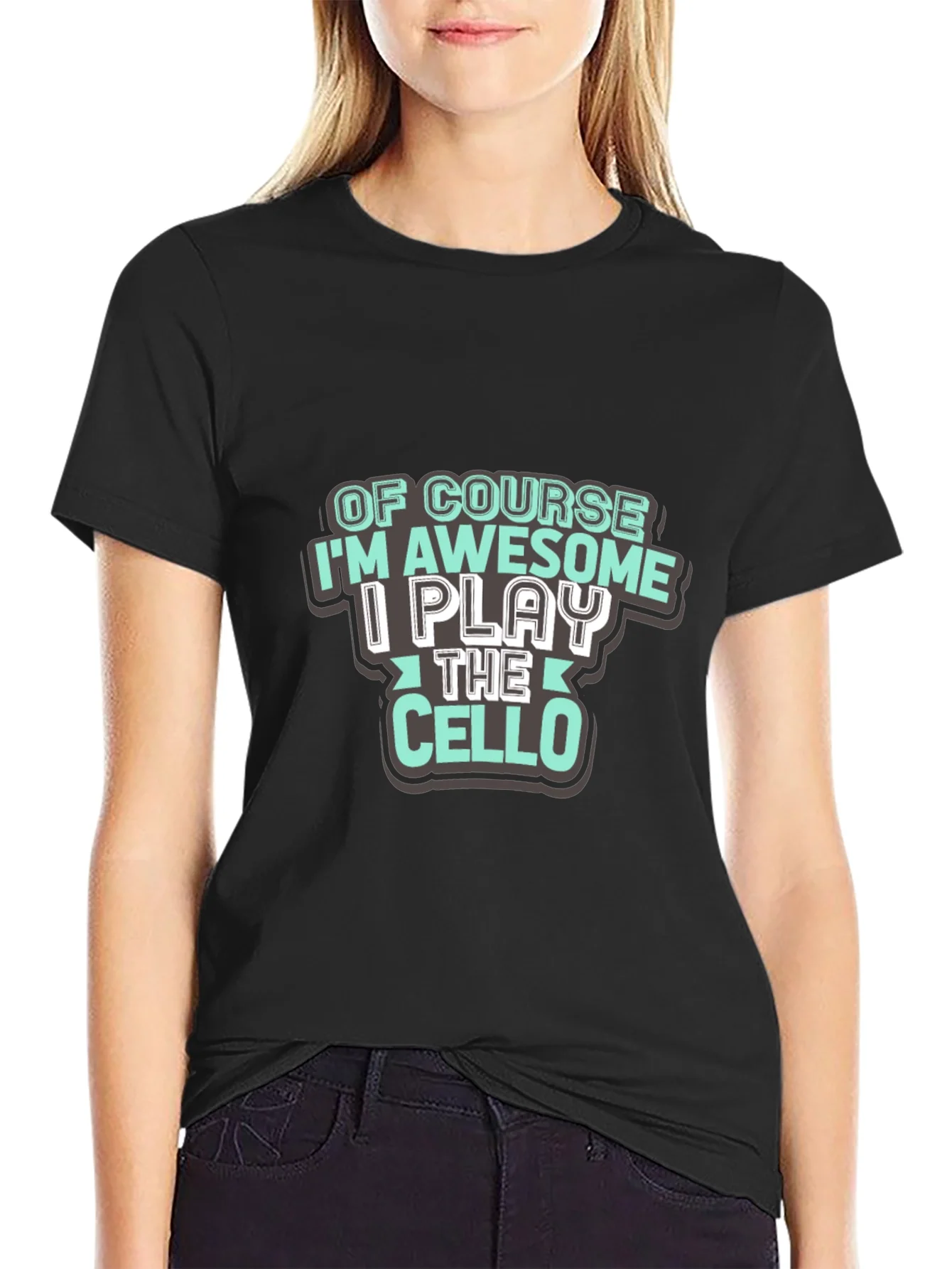 Awesome Cello Player T-Shirt - Black