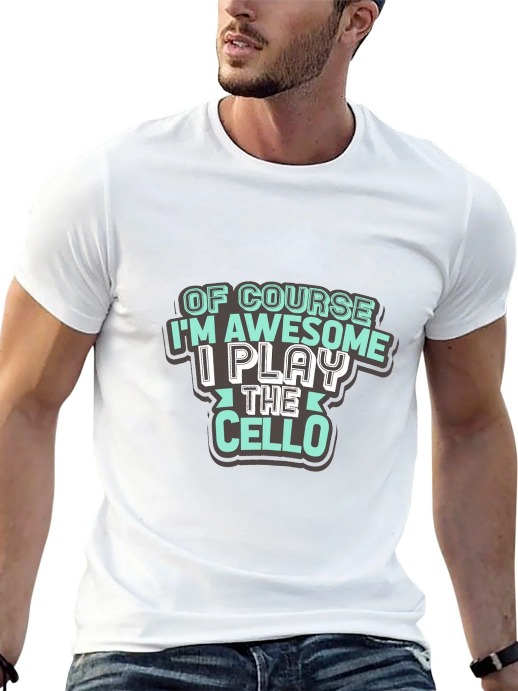 Awesome Cello Player T-Shirt - Black