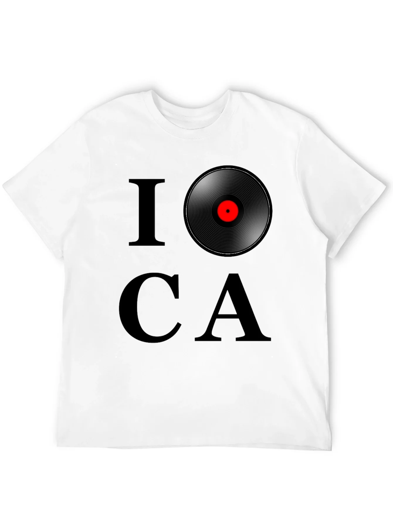 I Love Vinyl Record T-Shirt - Black Graphic Tee