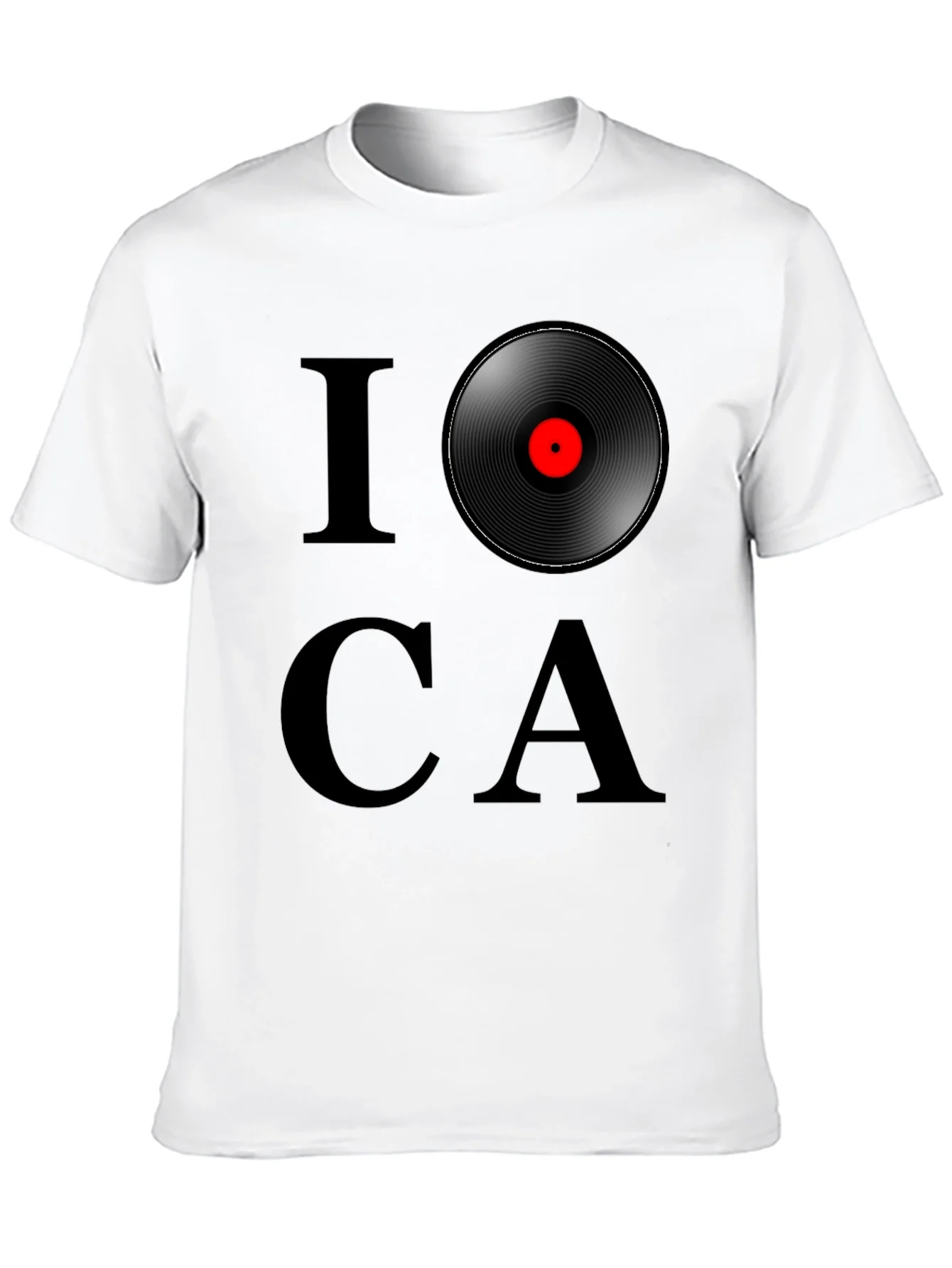I Love Vinyl Record T-Shirt - Black Graphic Tee