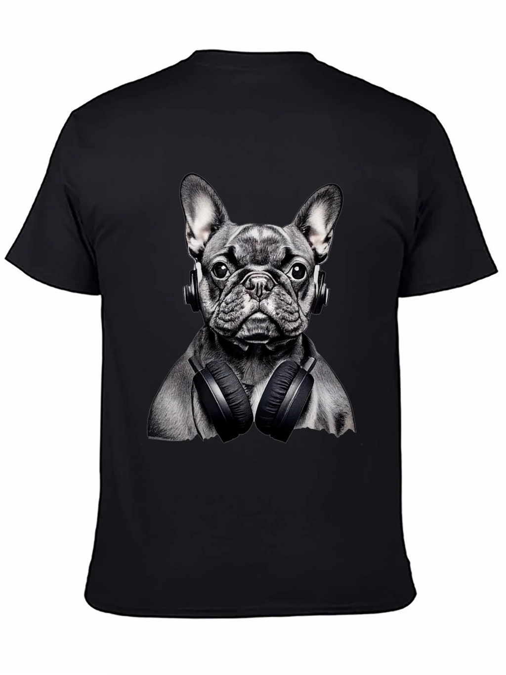 Dog with Headphones Graphic T-Shirt