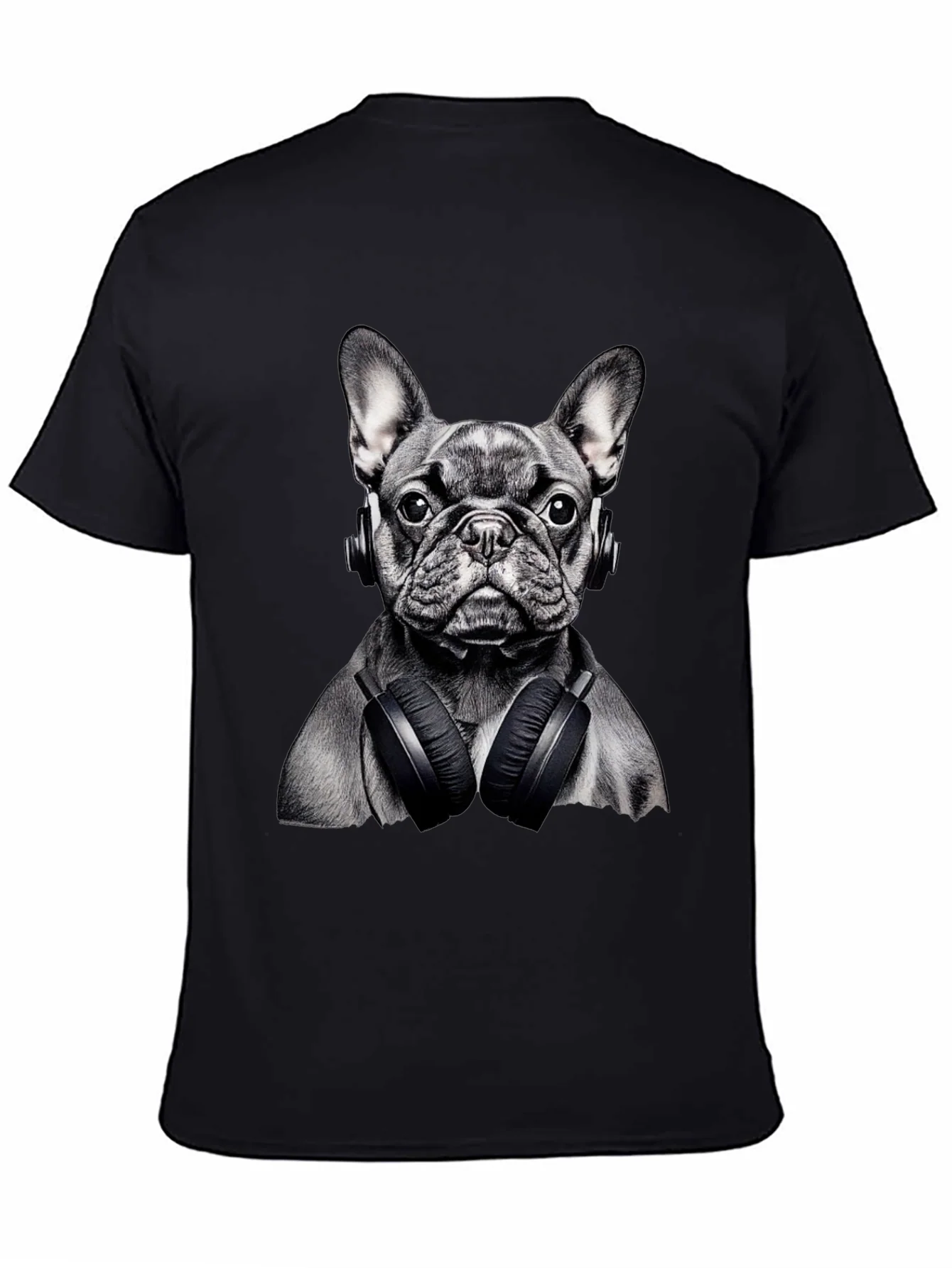 Dog with Headphones Graphic T-Shirt