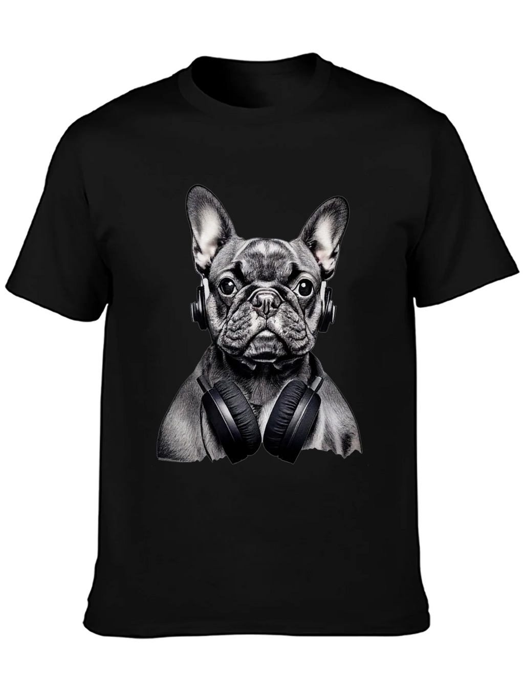Dog with Headphones Graphic T-Shirt