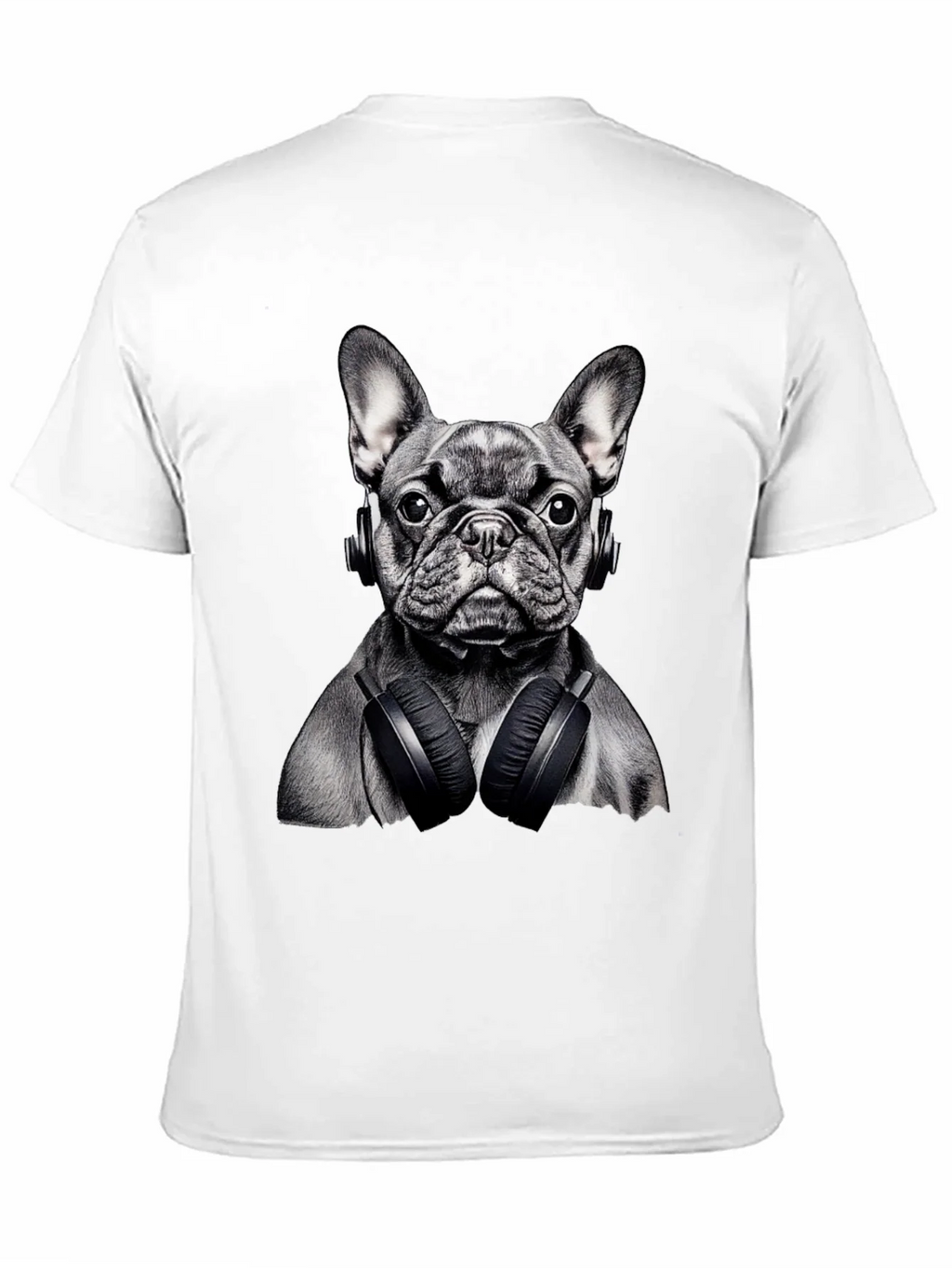 Dog with Headphones Graphic T-Shirt