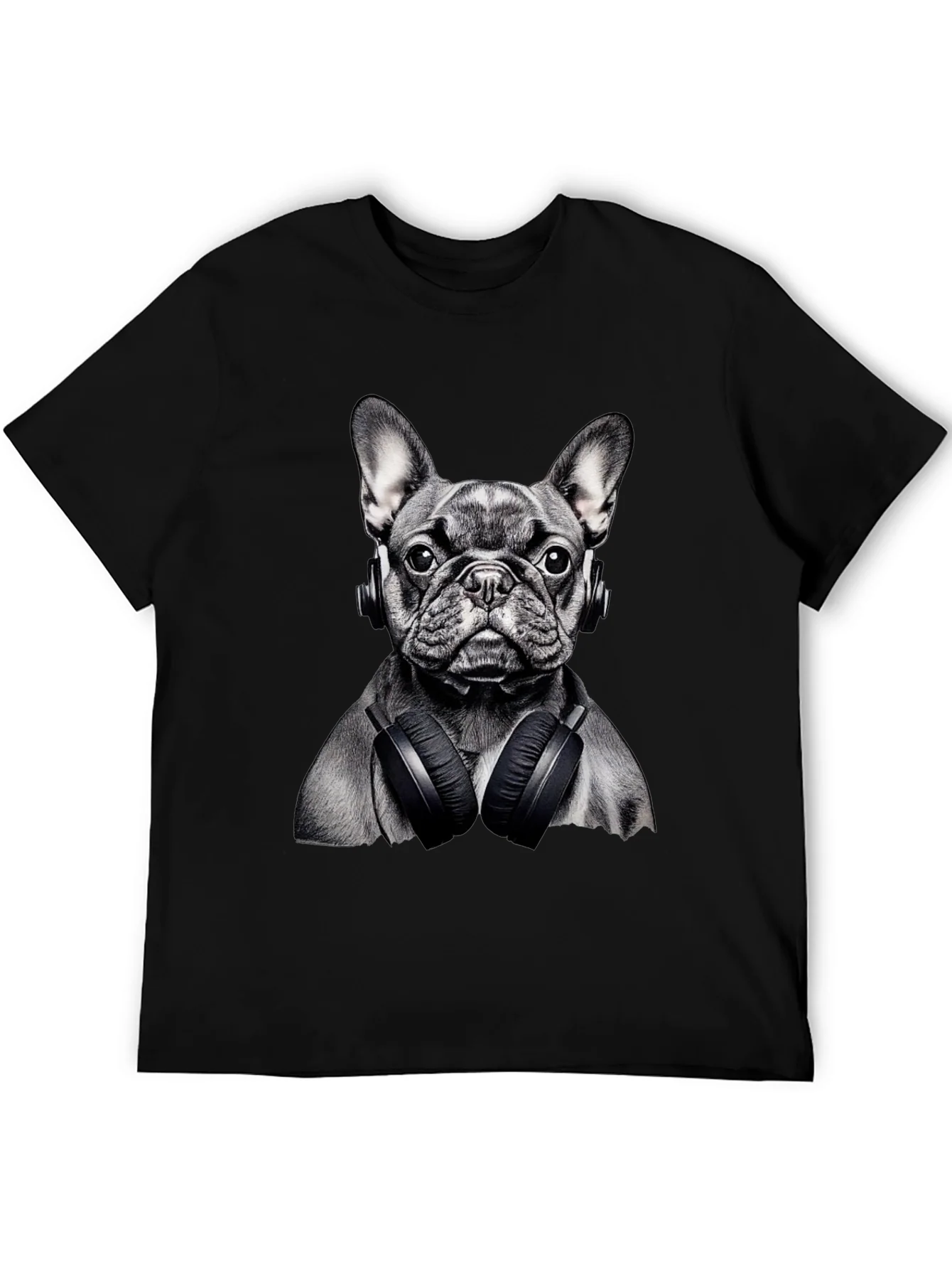 Dog with Headphones Graphic T-Shirt