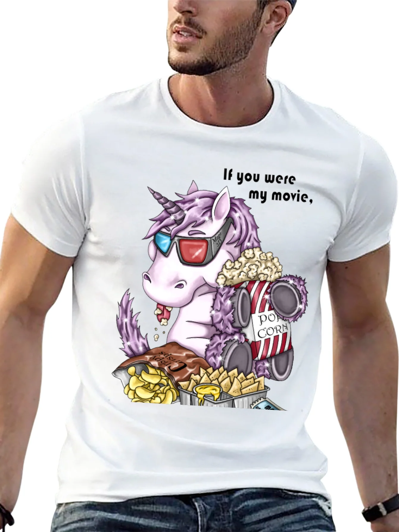 Movie Unicorn Graphic T-Shirt