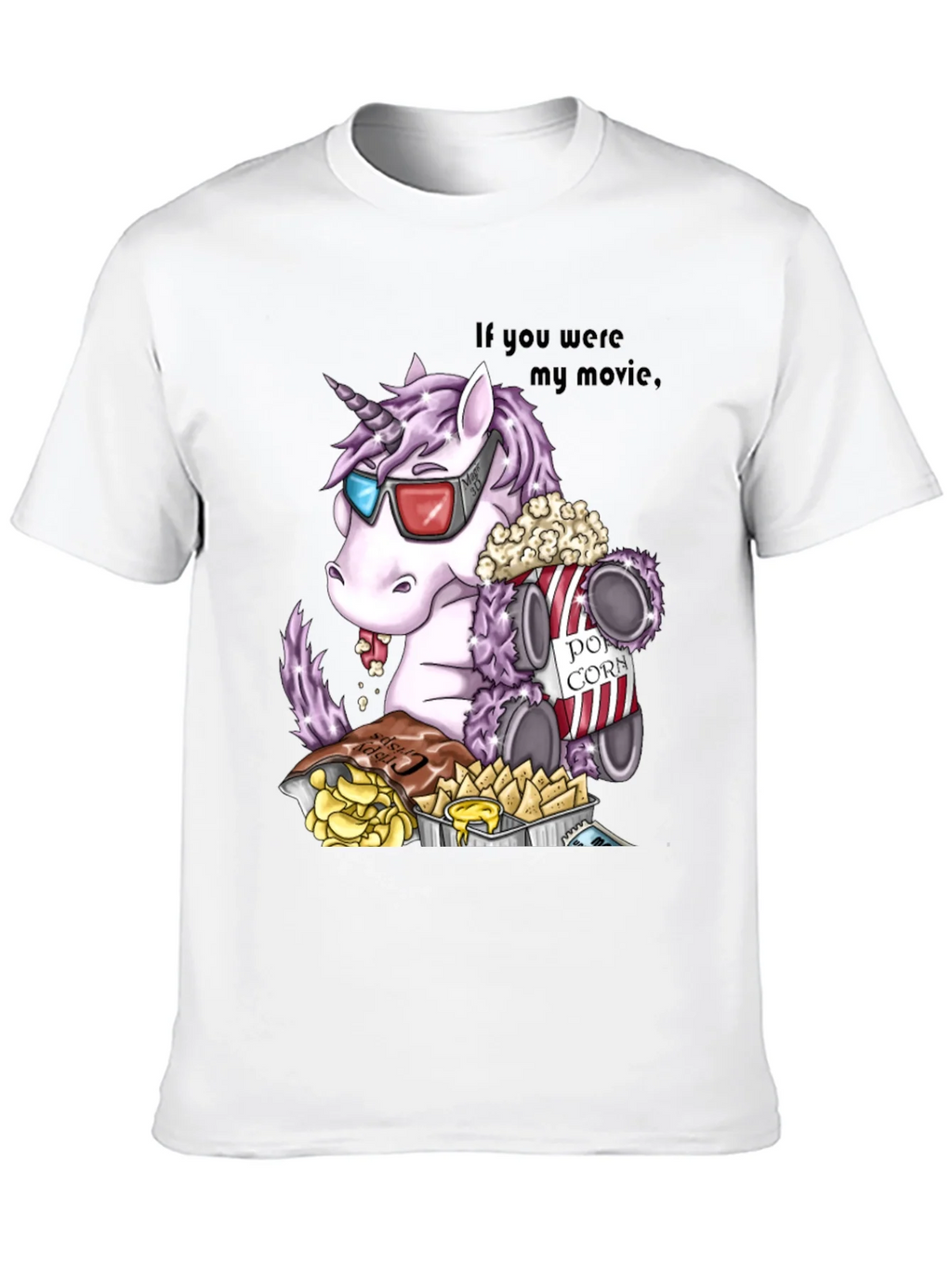 Movie Unicorn Graphic T-Shirt