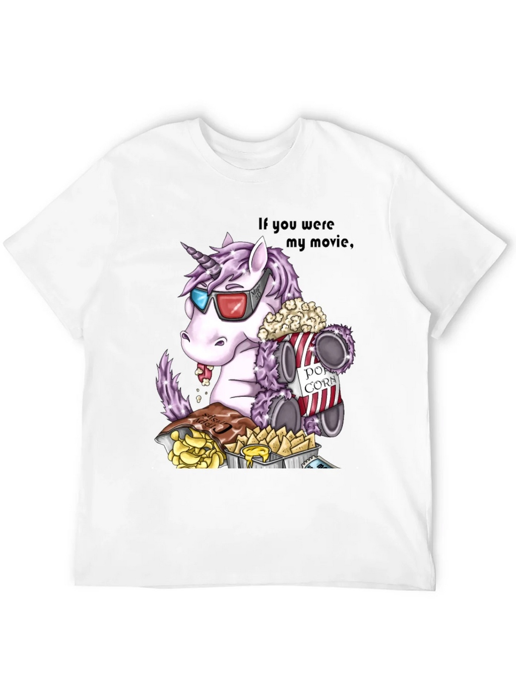 Movie Unicorn Graphic T-Shirt