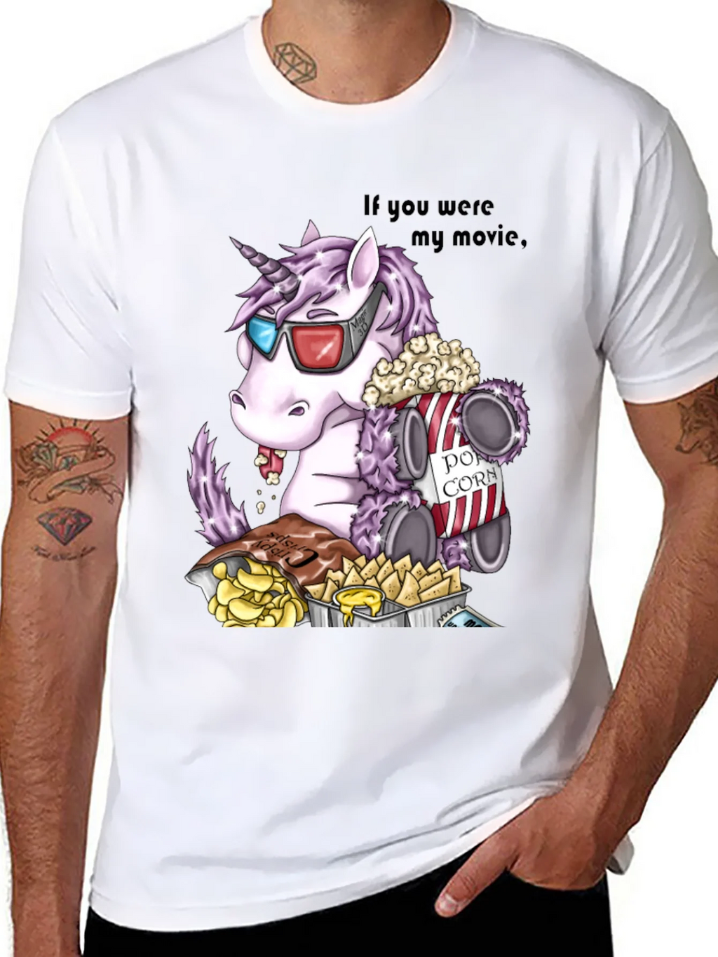 Movie Unicorn Graphic T-Shirt