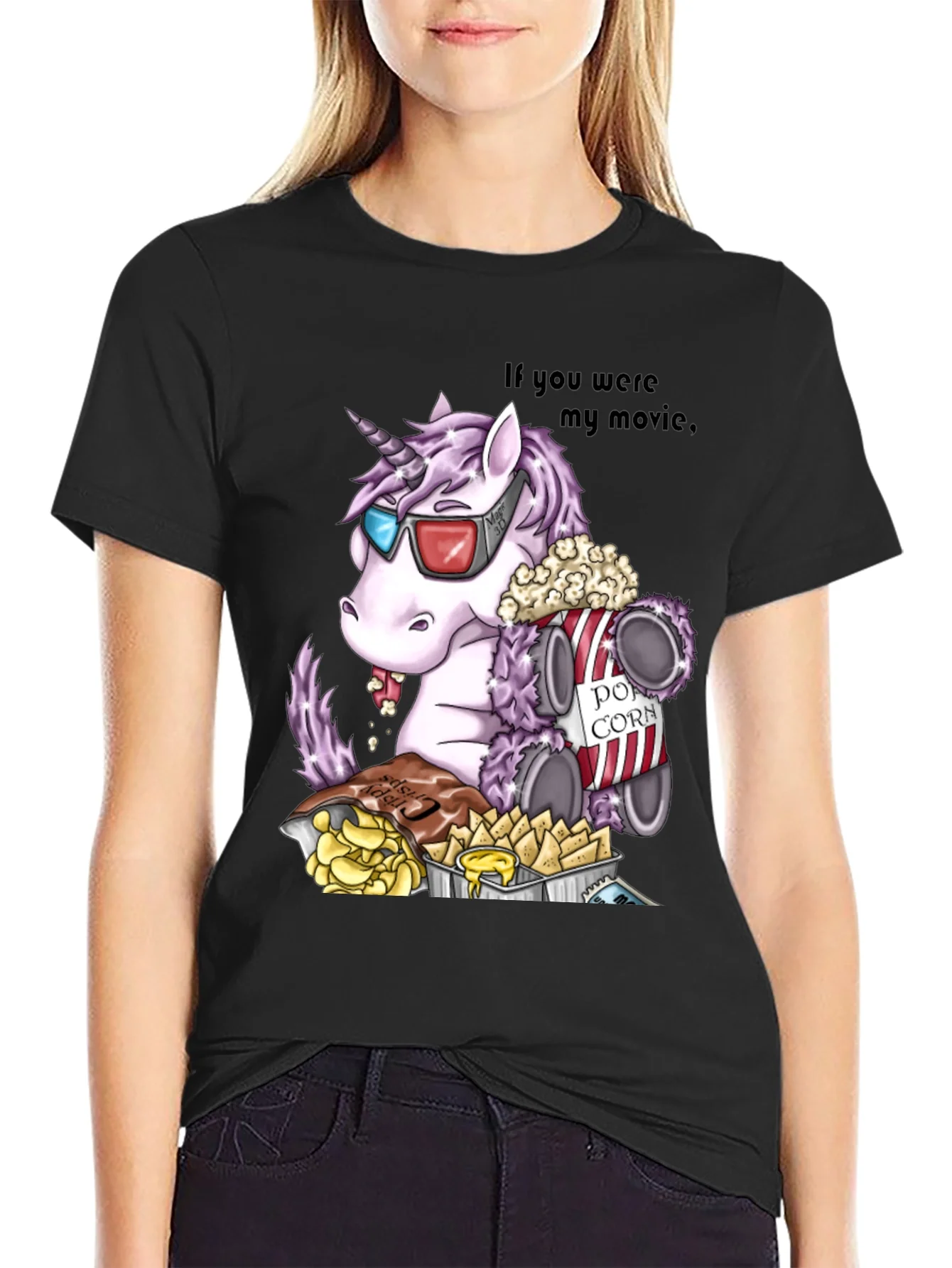 Movie Unicorn Graphic T-Shirt
