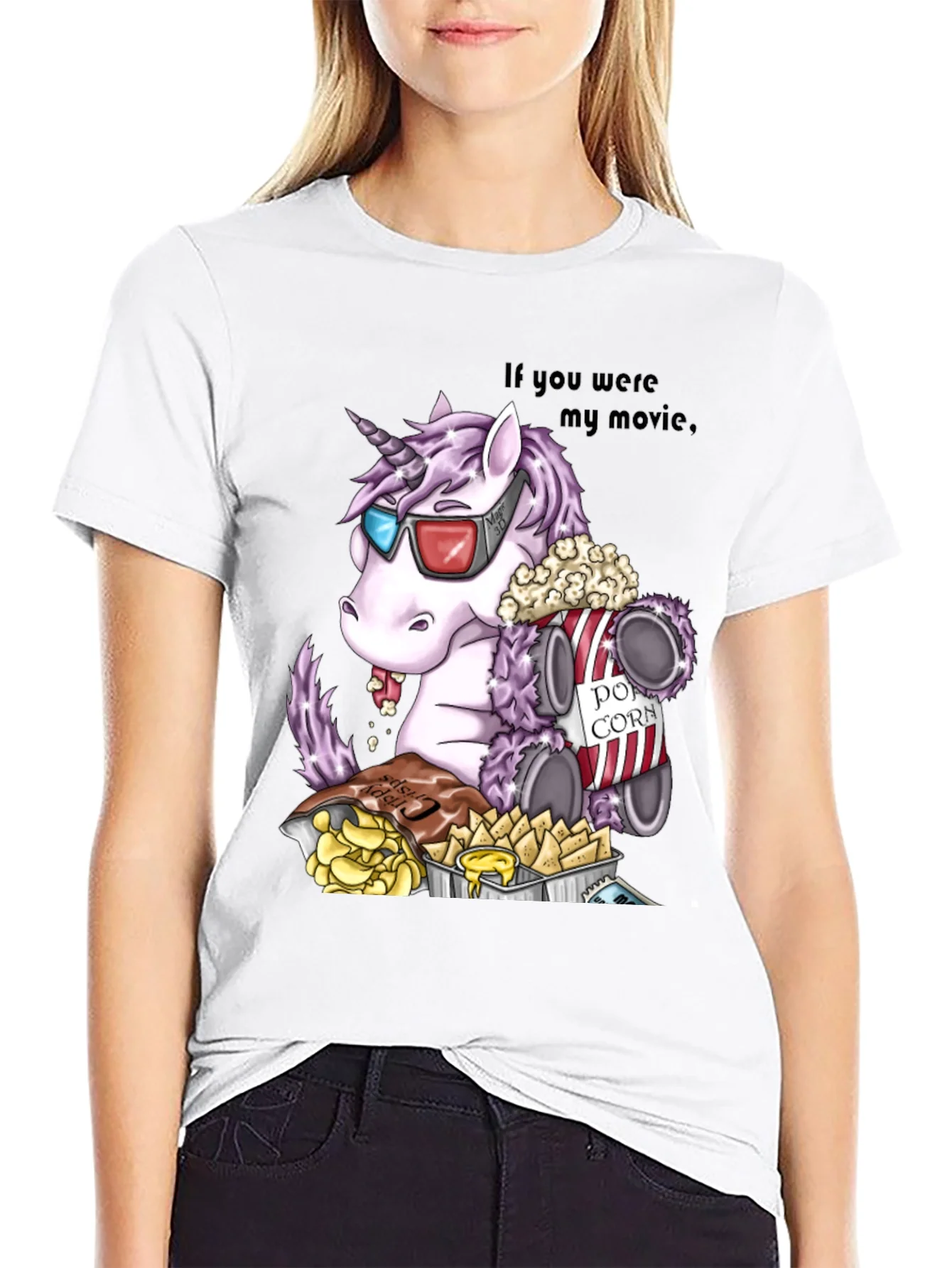 Movie Unicorn Graphic T-Shirt
