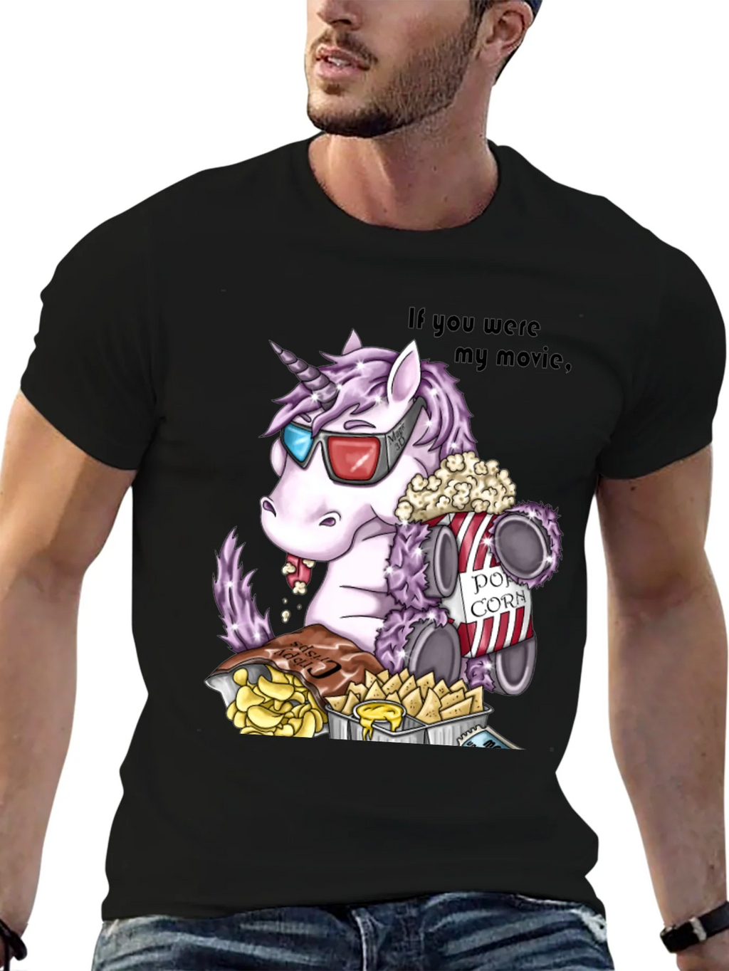 Movie Unicorn Graphic T-Shirt