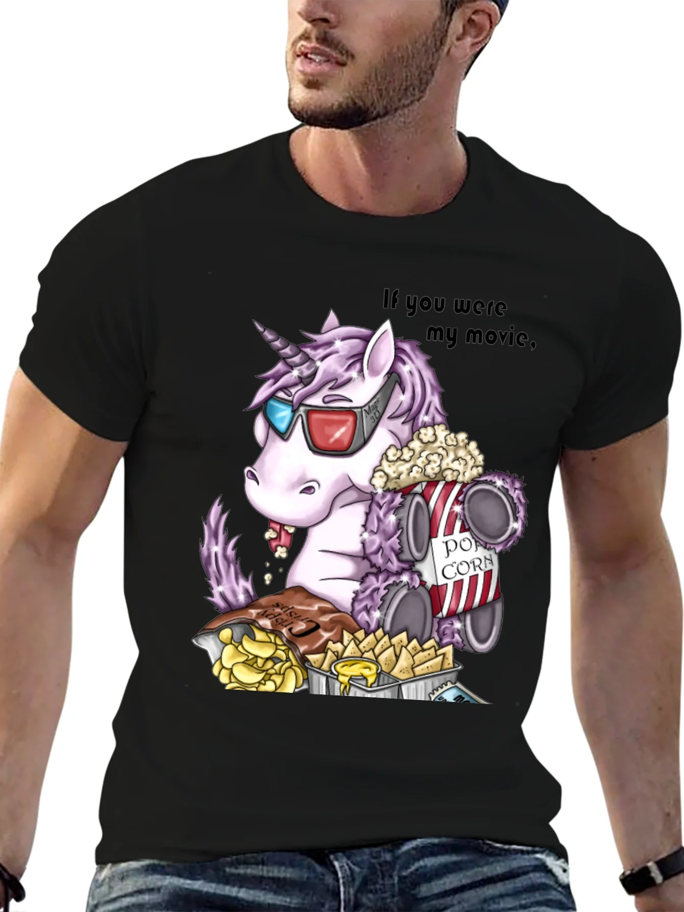 Movie Unicorn Graphic T-Shirt
