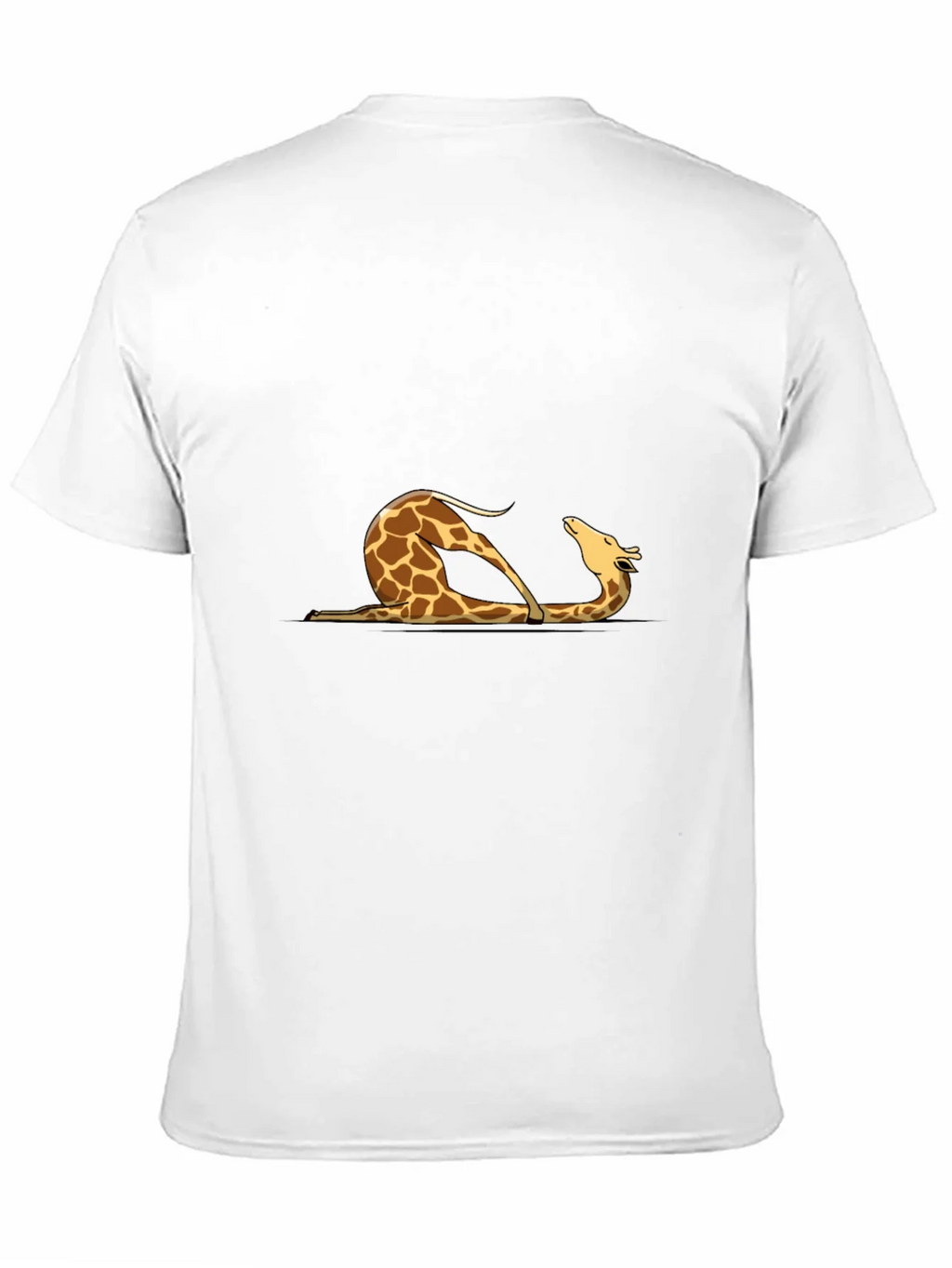 Giraffe Yoga Pose Graphic Tee - Mens Black T-Shirt