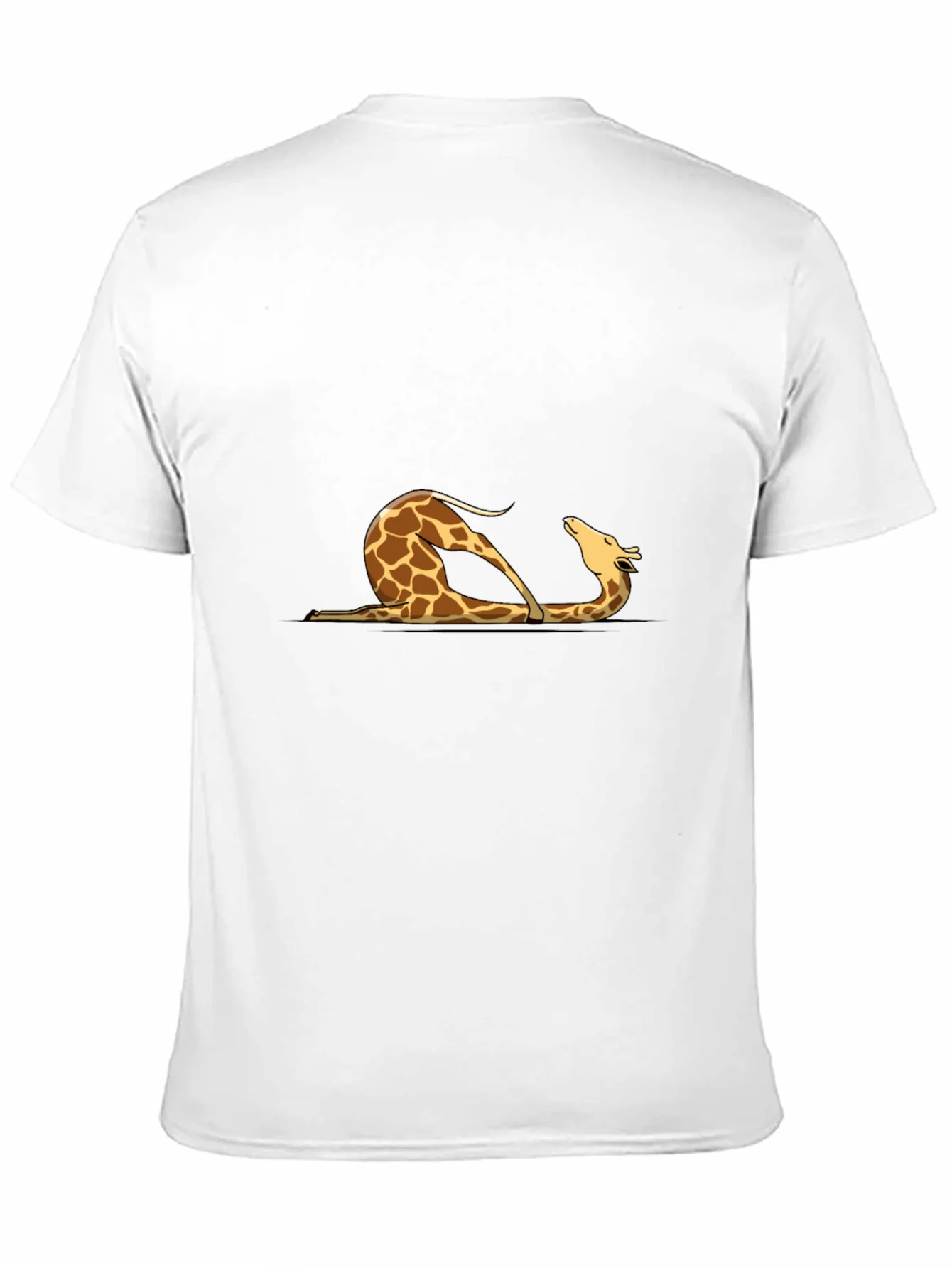 Giraffe Yoga Pose Graphic Tee - Mens Black T-Shirt