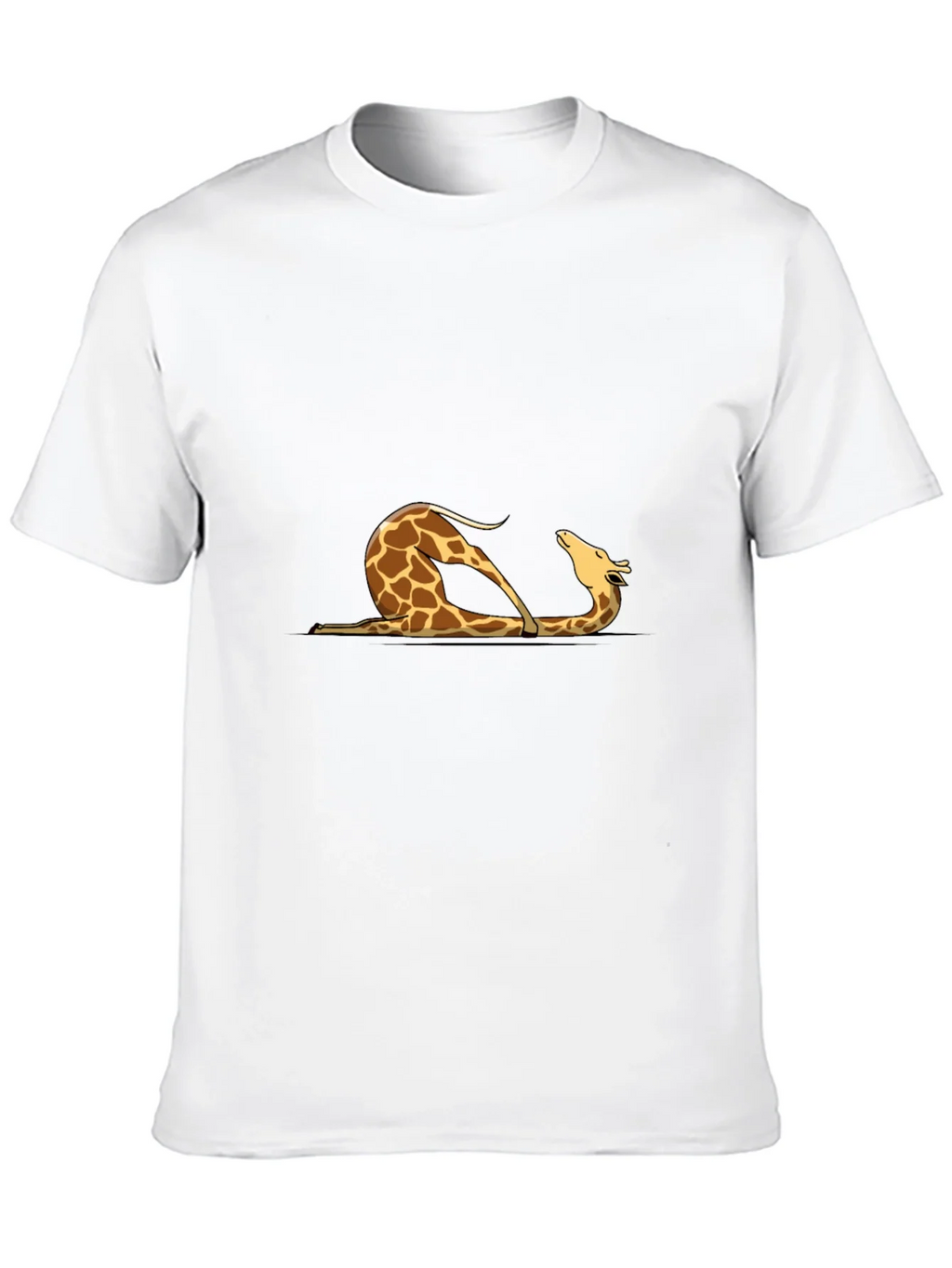 Giraffe Yoga Pose Graphic Tee - Mens Black T-Shirt