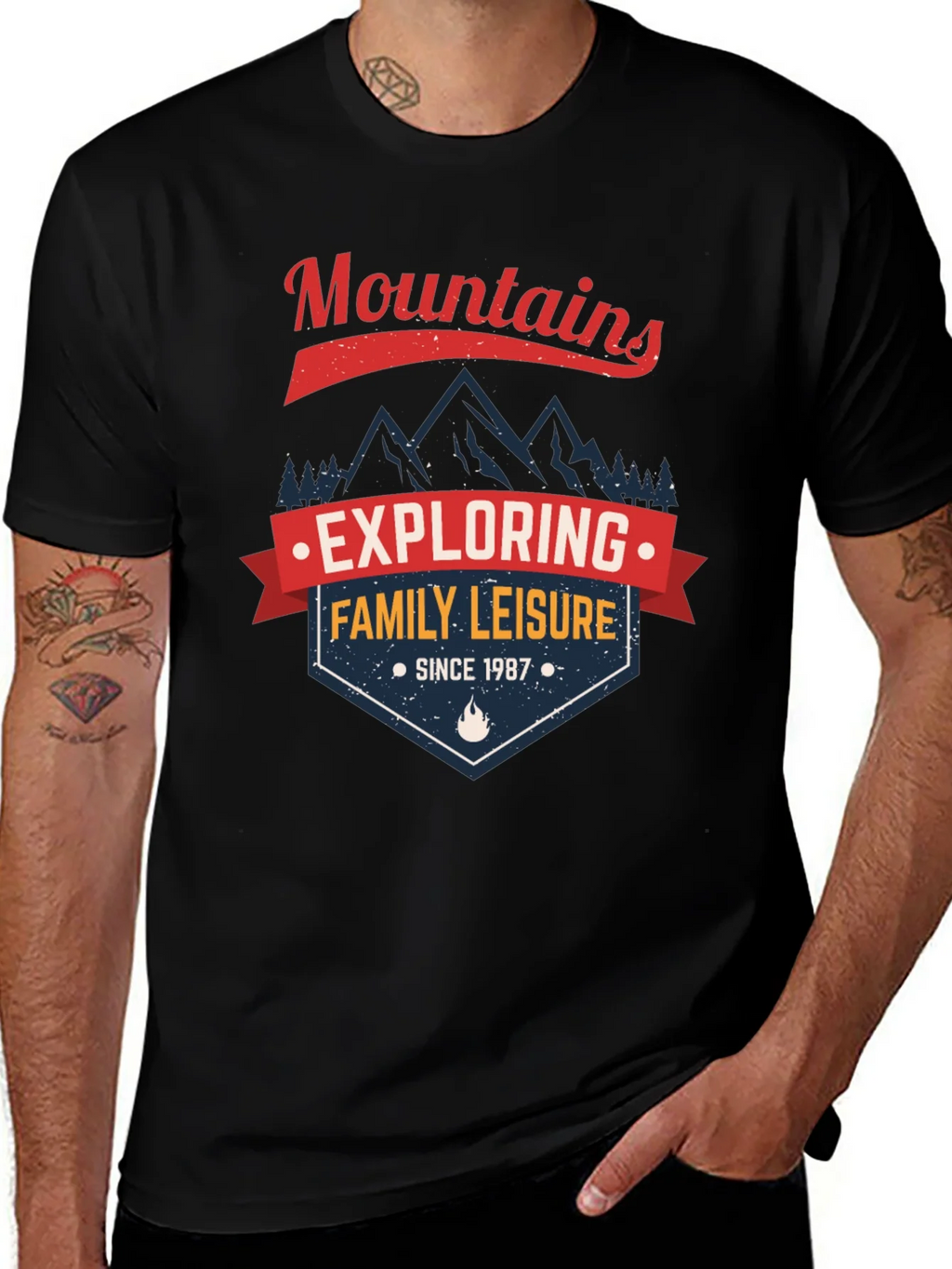 Mountains Family Leisure Graphic T-Shirt