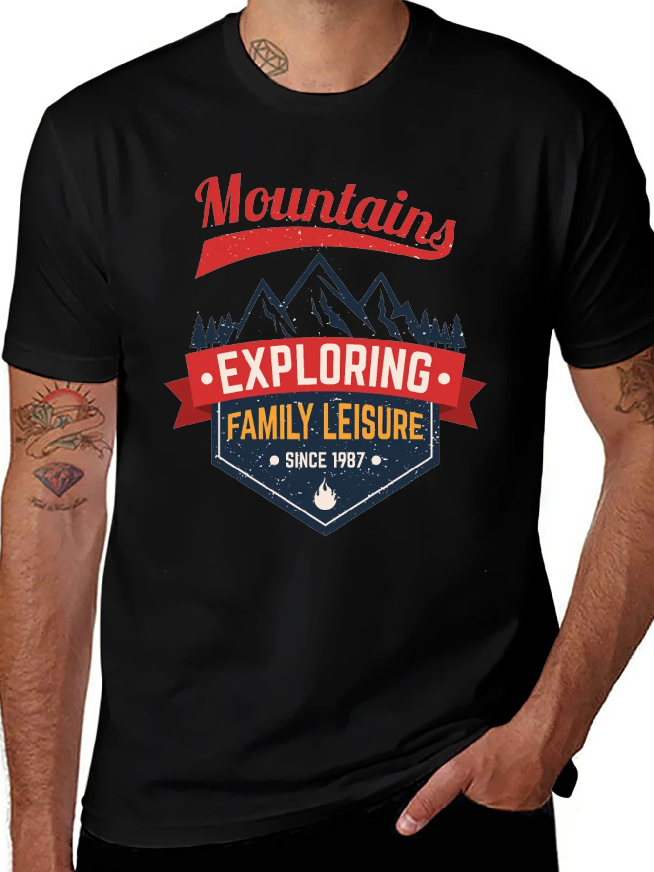 Mountains Family Leisure Graphic T-Shirt