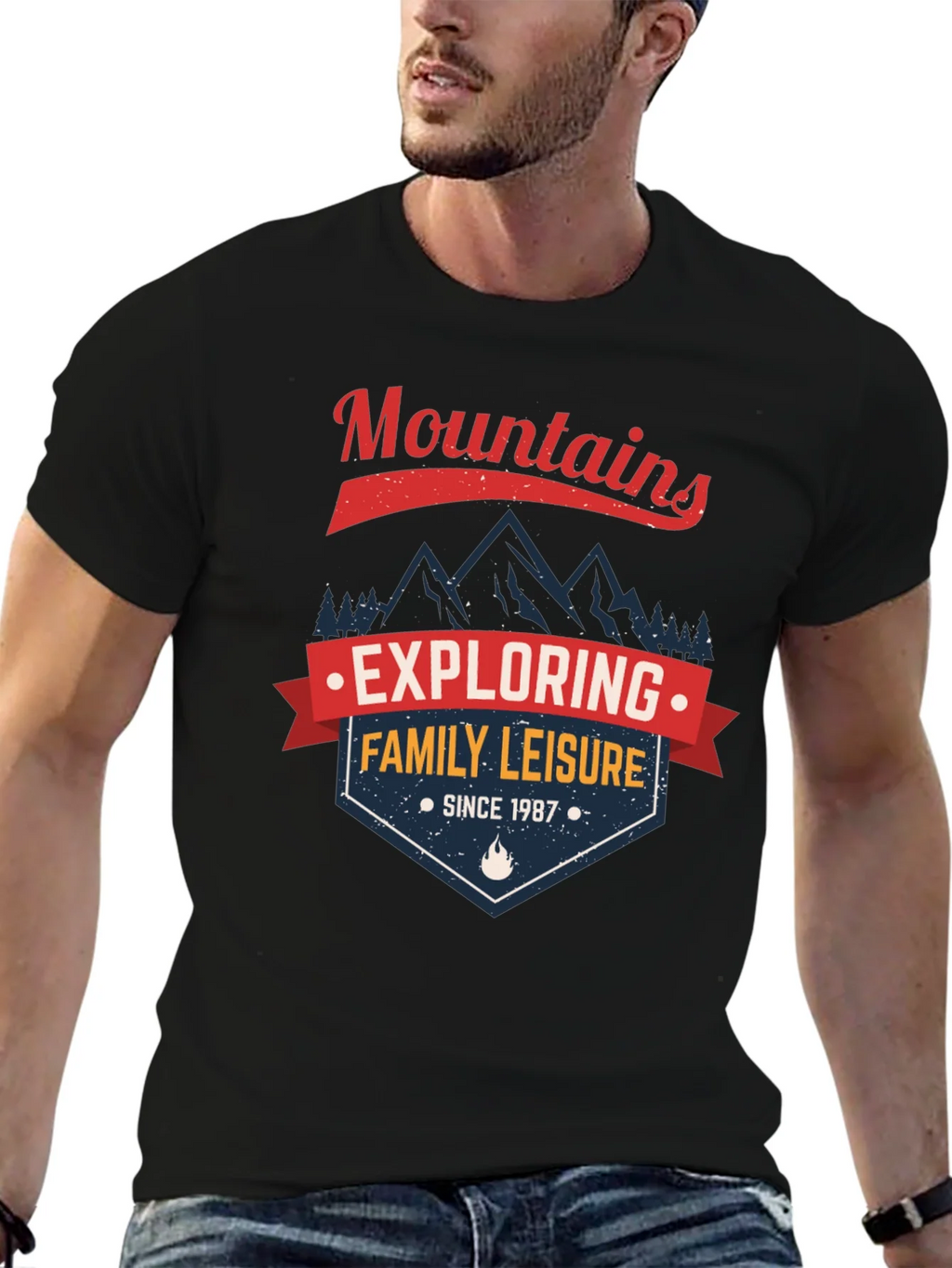 Mountains Family Leisure Graphic T-Shirt