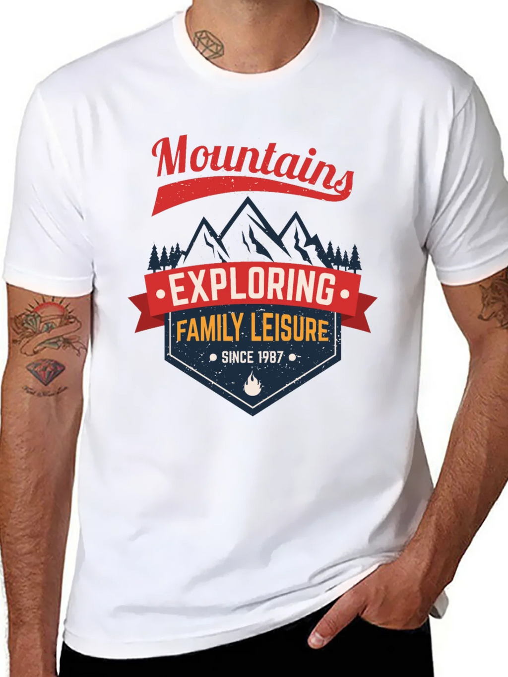 Mountains Family Leisure Graphic T-Shirt