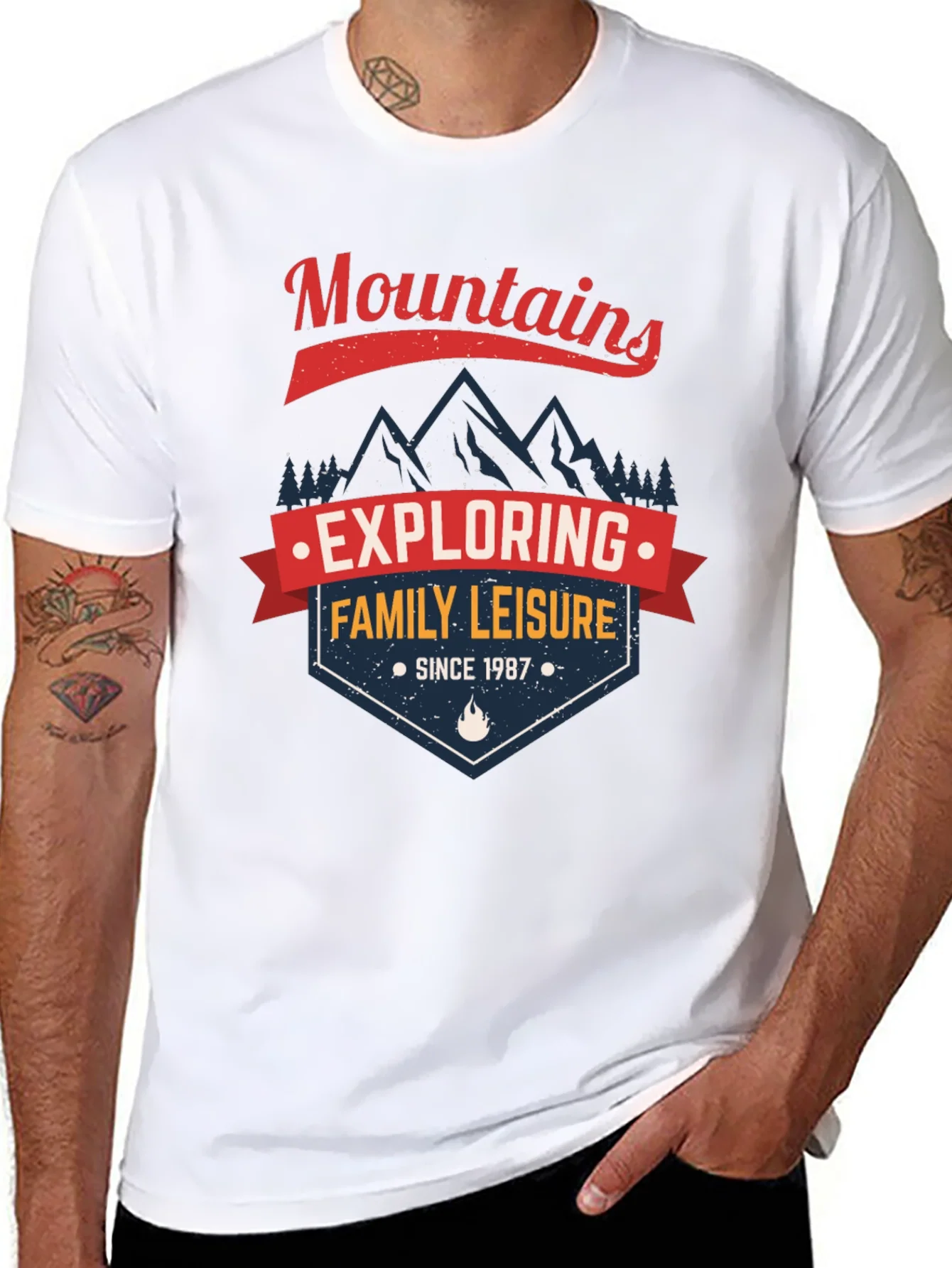 Mountains Family Leisure Graphic T-Shirt