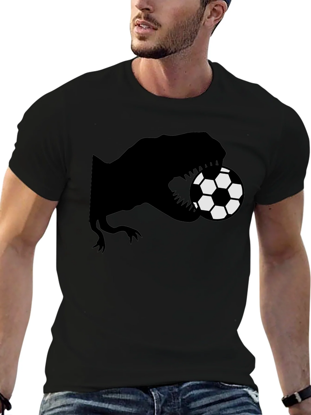 Dinosaur Soccer T-Shirt - Unique Graphic Tee