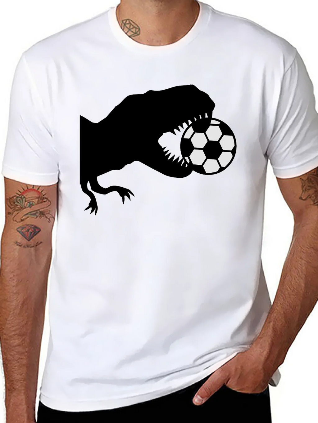 Dinosaur Soccer T-Shirt - Unique Graphic Tee