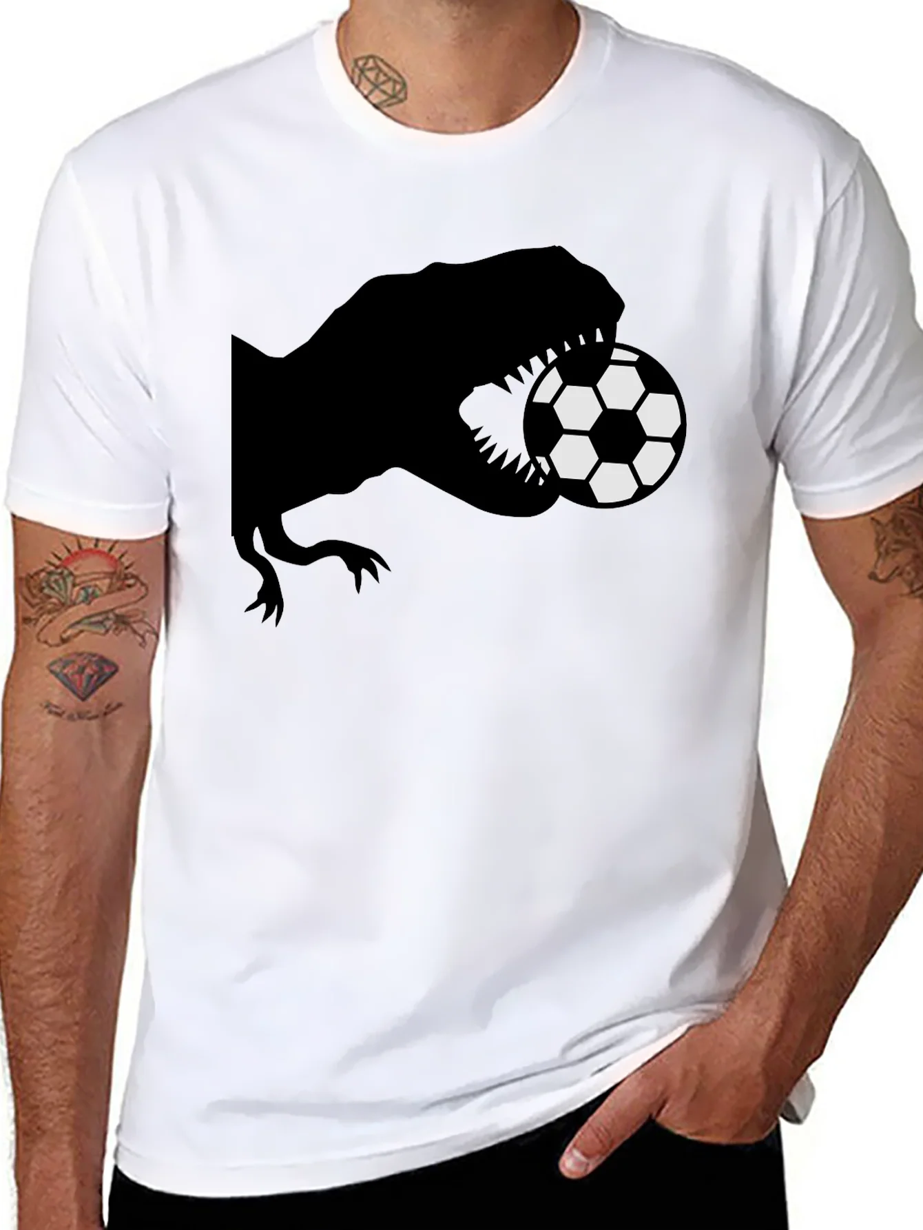 Dinosaur Soccer T-Shirt - Unique Graphic Tee