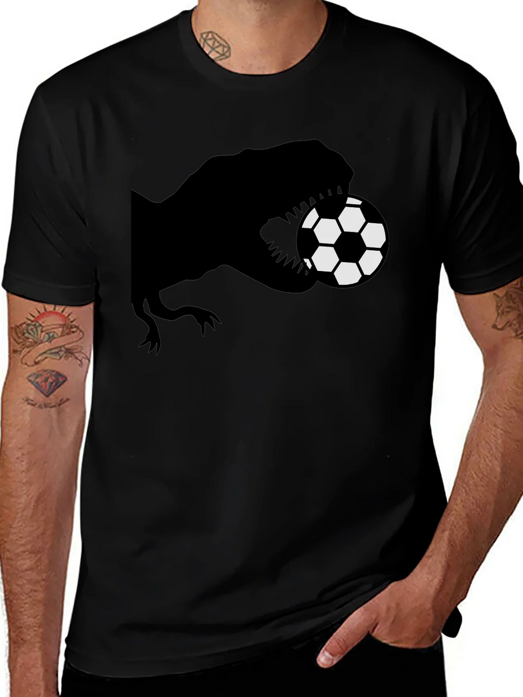 Dinosaur Soccer T-Shirt - Unique Graphic Tee