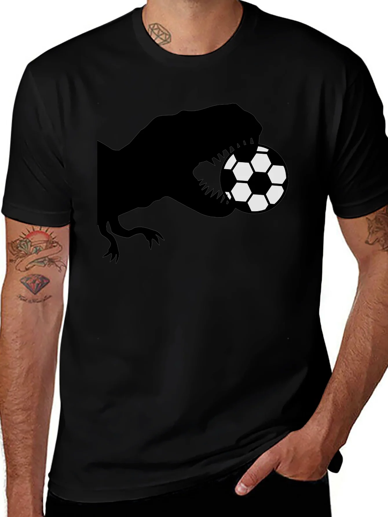 Dinosaur Soccer T-Shirt - Unique Graphic Tee