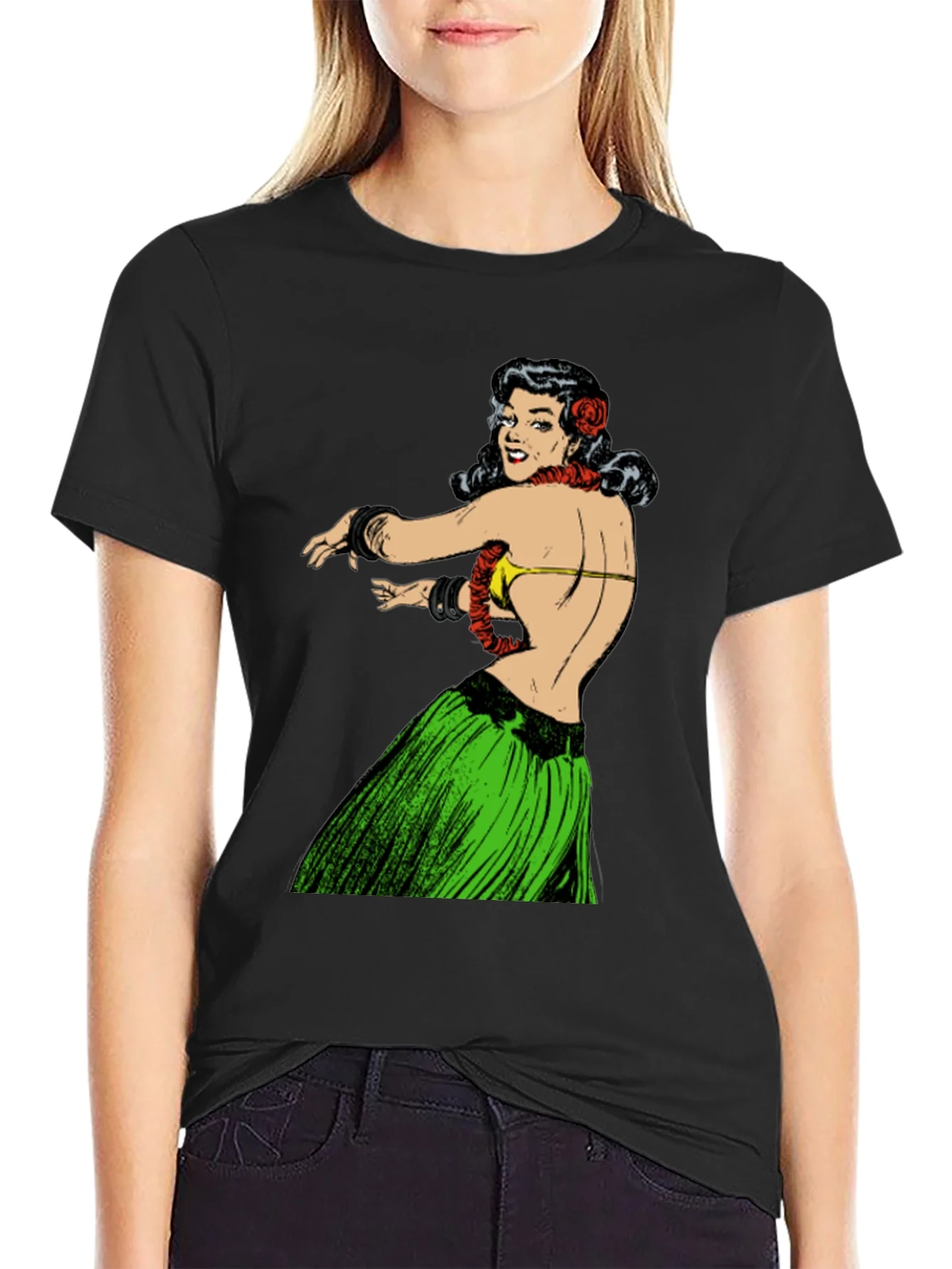Hula Girl Graphic Tee - Vintage Inspired