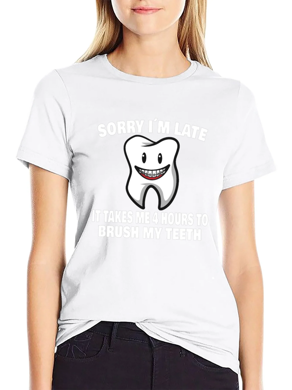 Funny Sorry Im Late Tooth T-Shirt