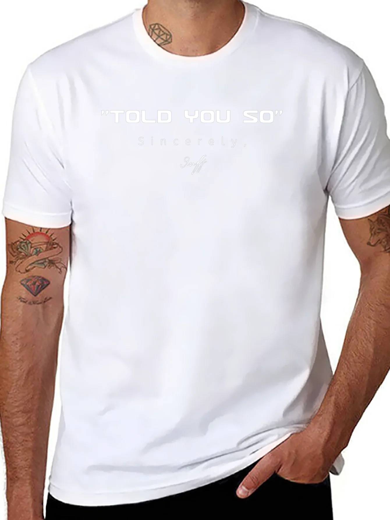 Told You So Statement Tee - Black Cotton Blend