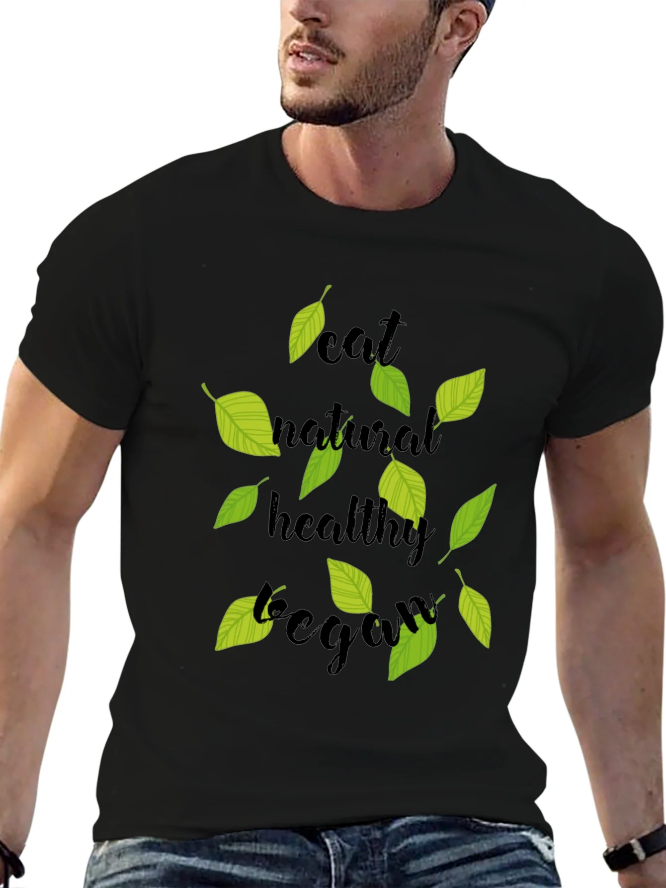Eat Natural Vegan Black T-Shirt