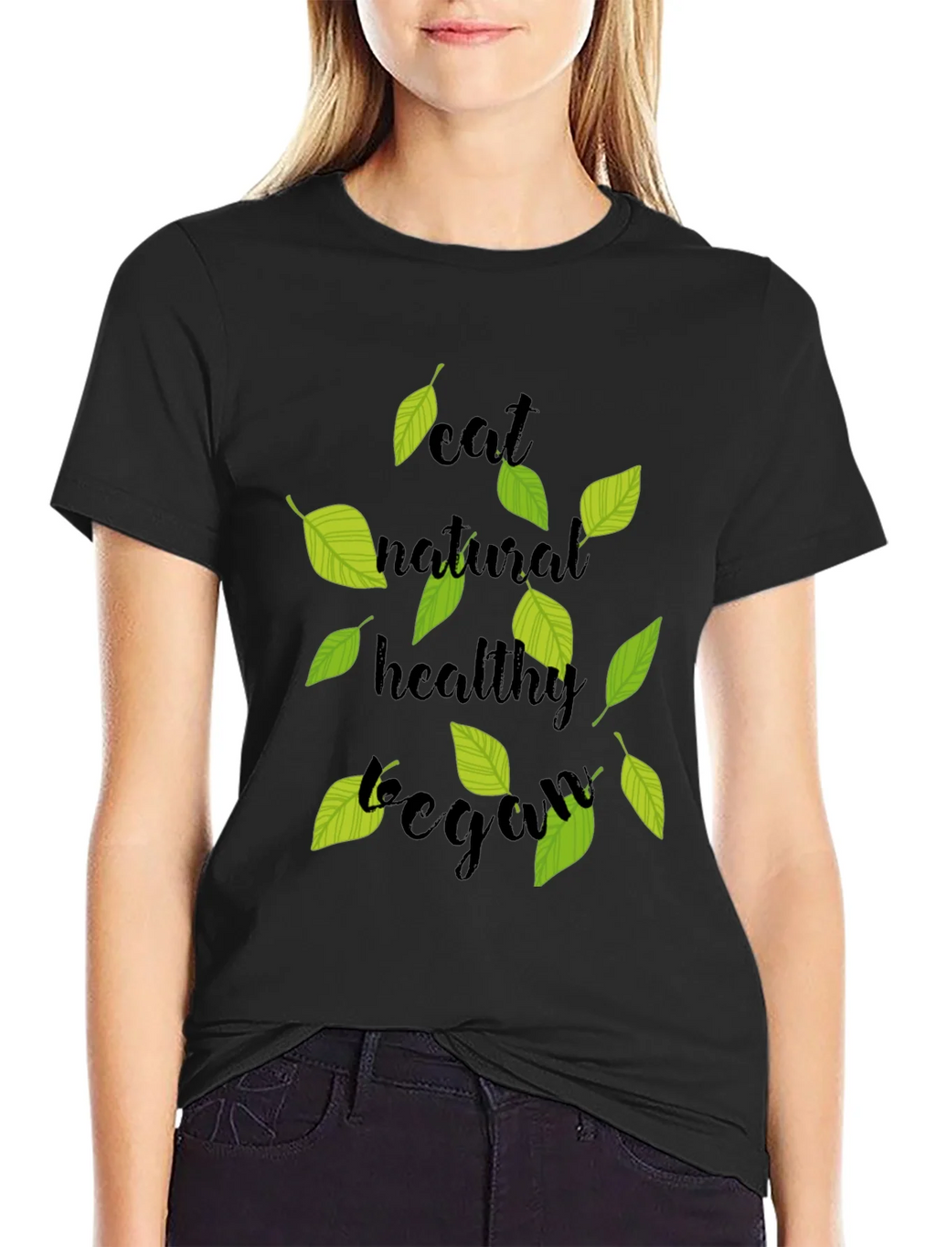 Eat Natural Vegan Black T-Shirt
