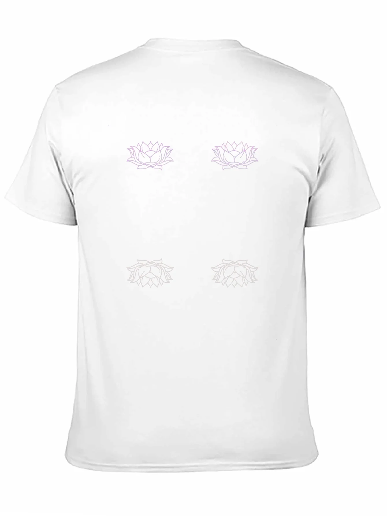 Lotus Flower Graphic Tee - Black Cotton Blend