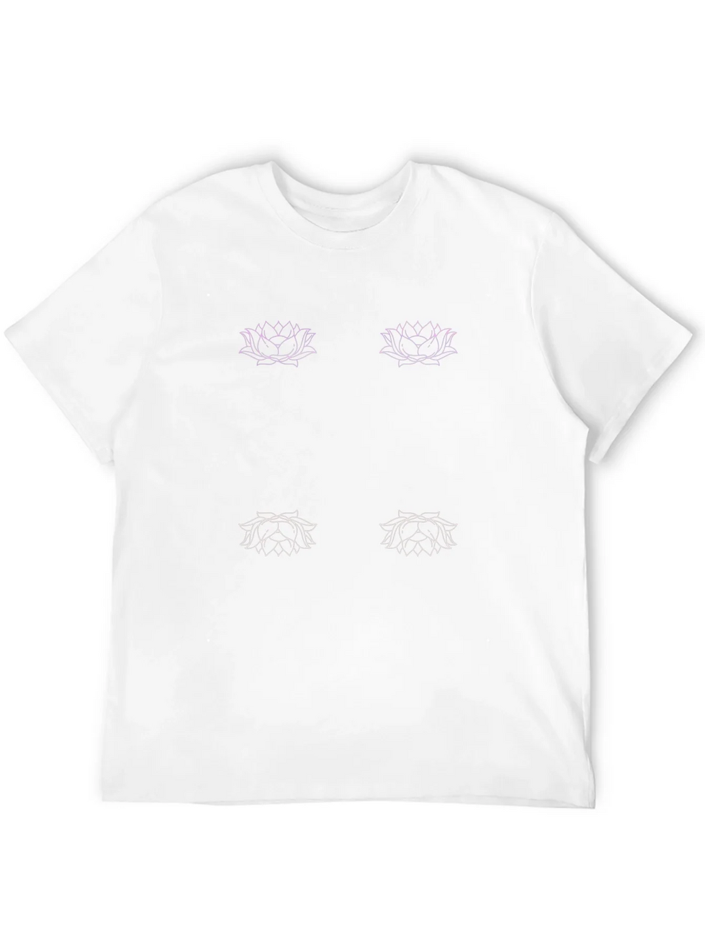Lotus Flower Graphic Tee - Black Cotton Blend