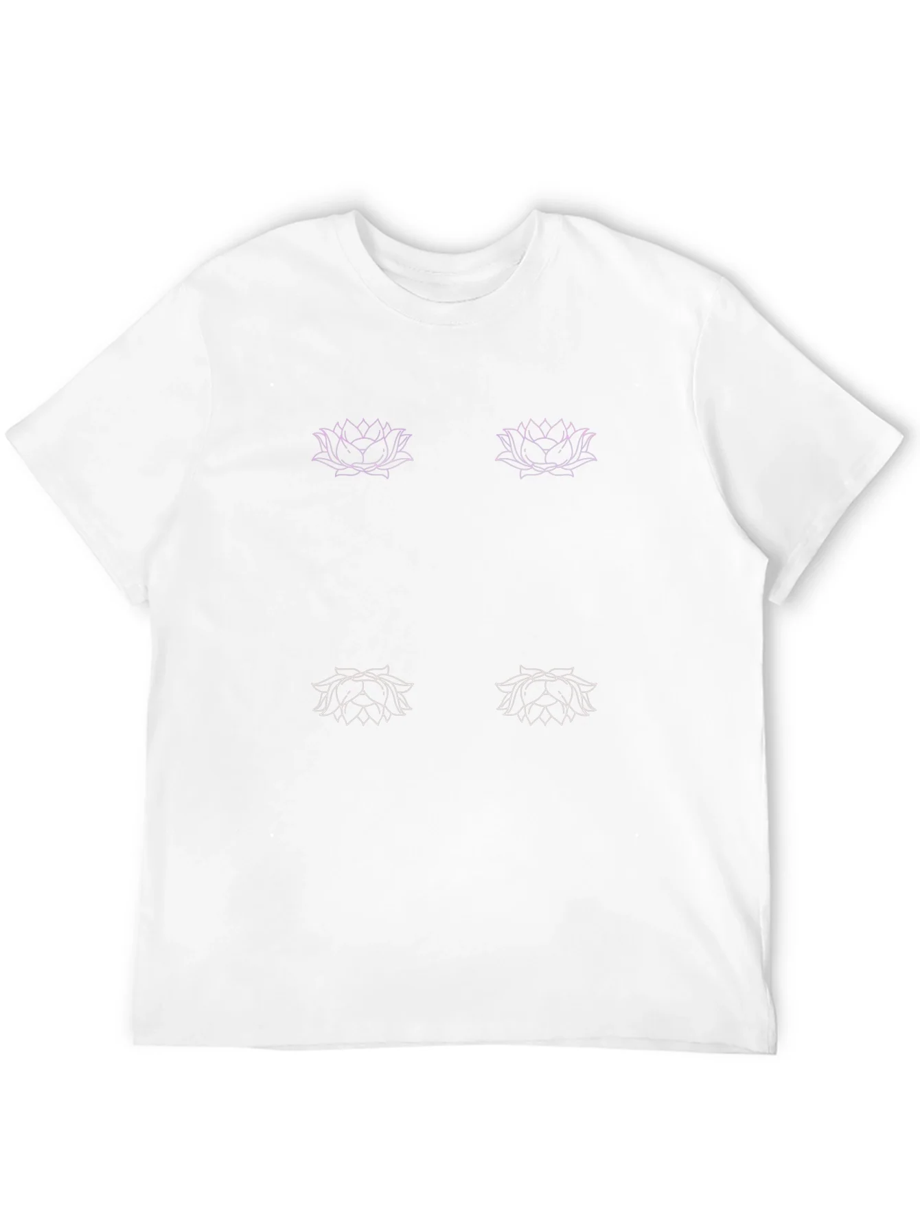 Lotus Flower Graphic Tee - Black Cotton Blend