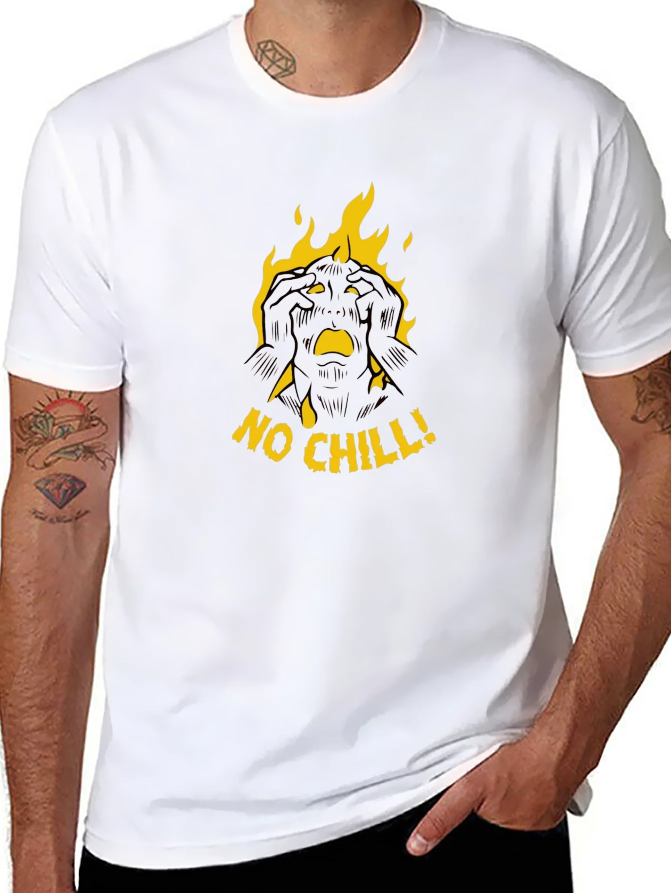 No Chill Graphic Black T-Shirt